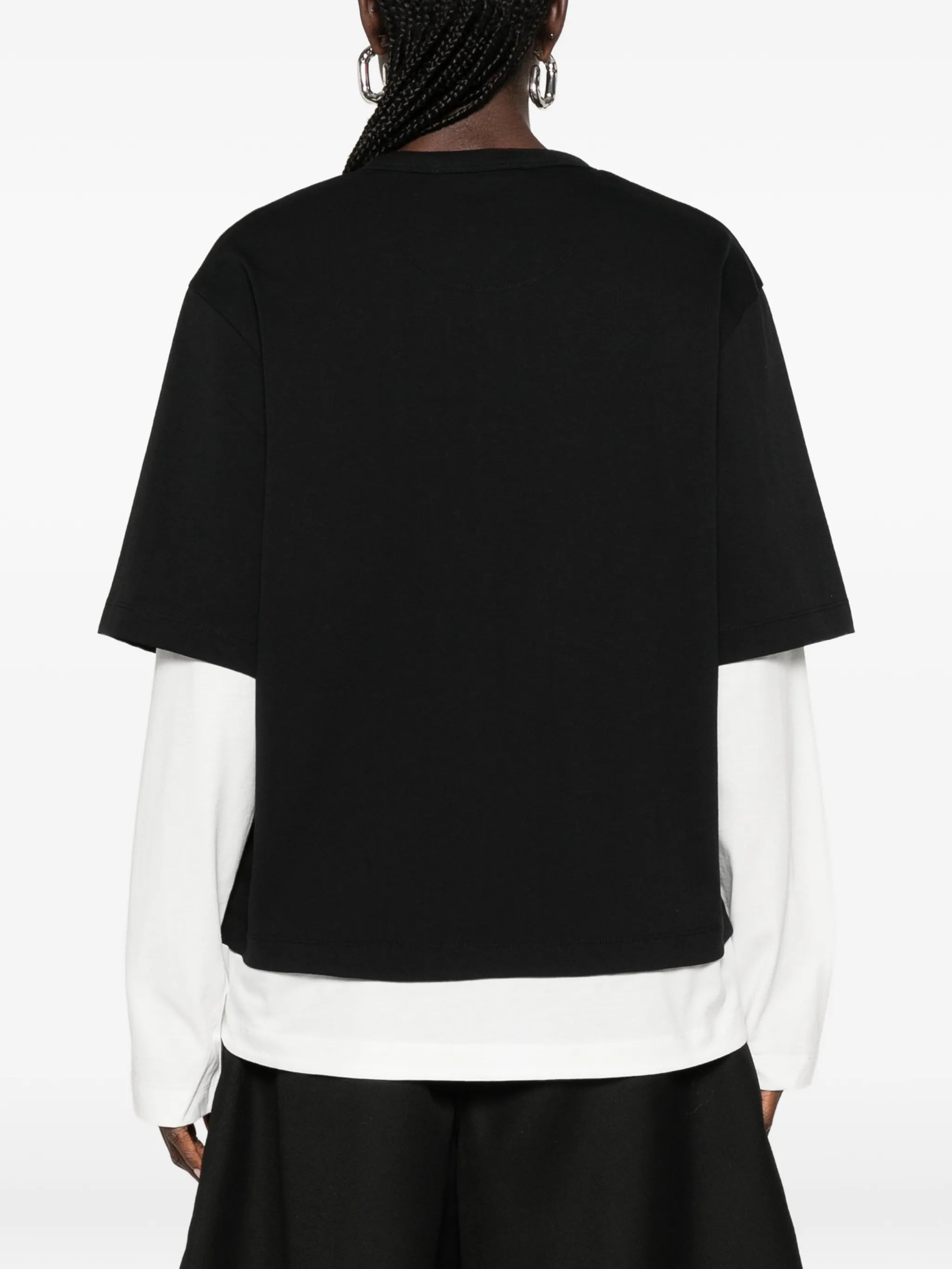 double-layered asymmetric T-shirt