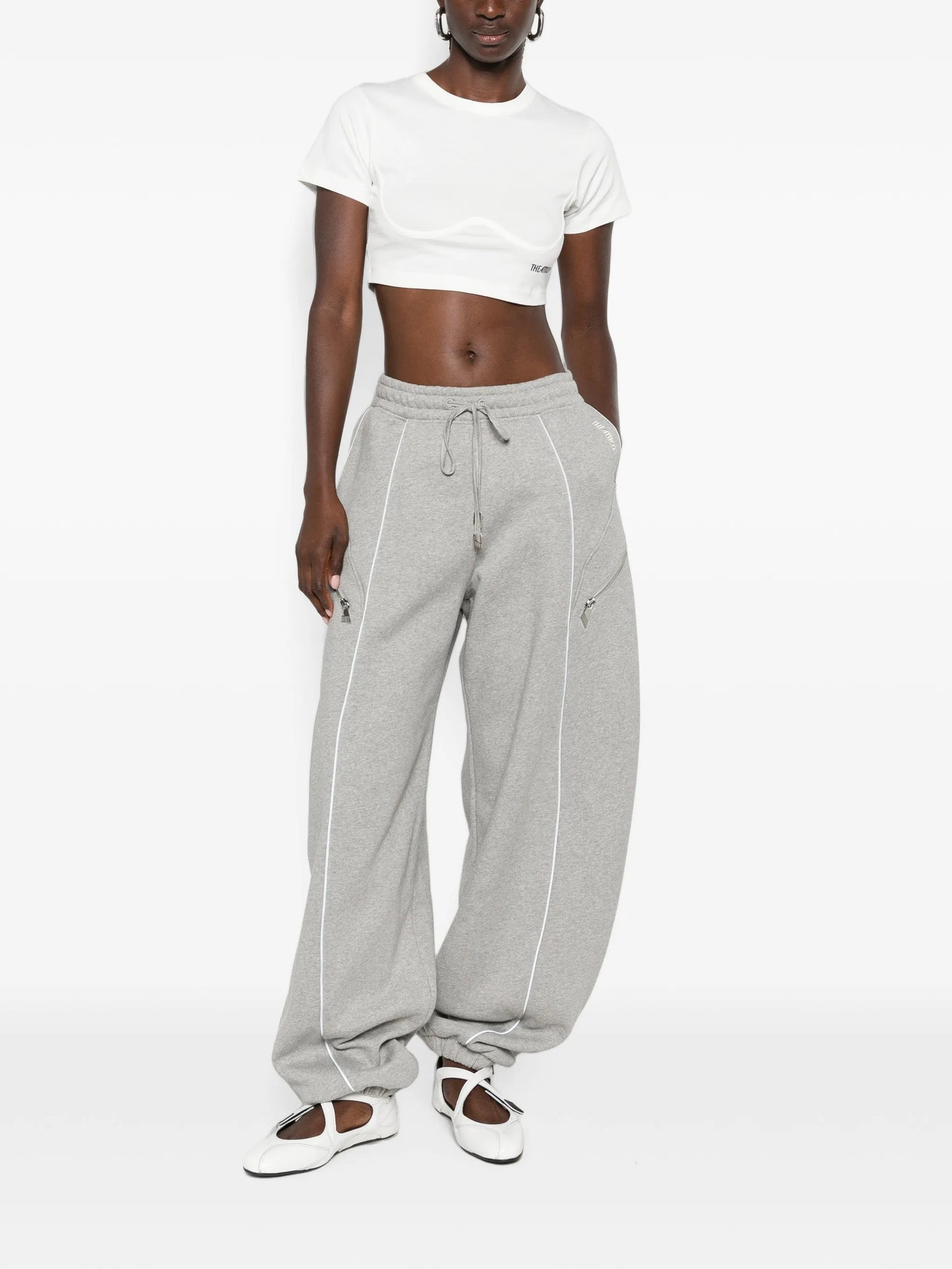 drawstring-fastening track pants