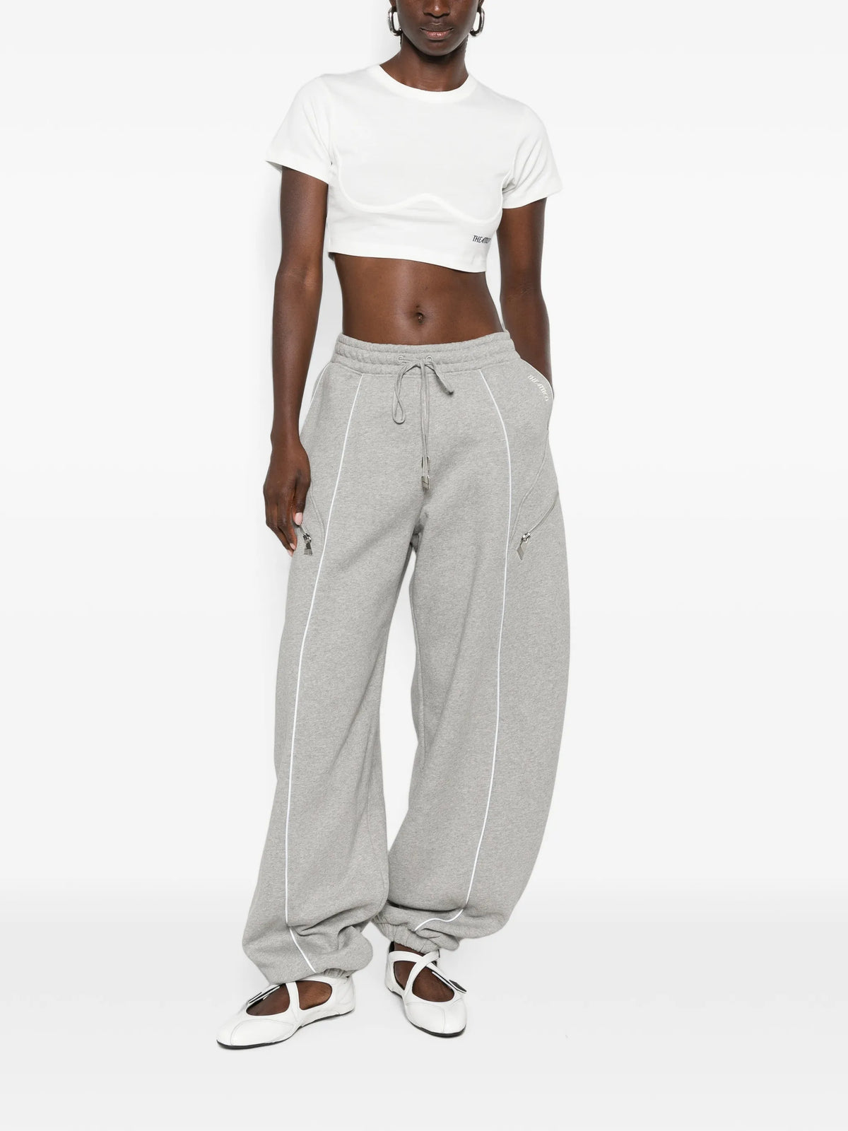 drawstring-fastening track pants
