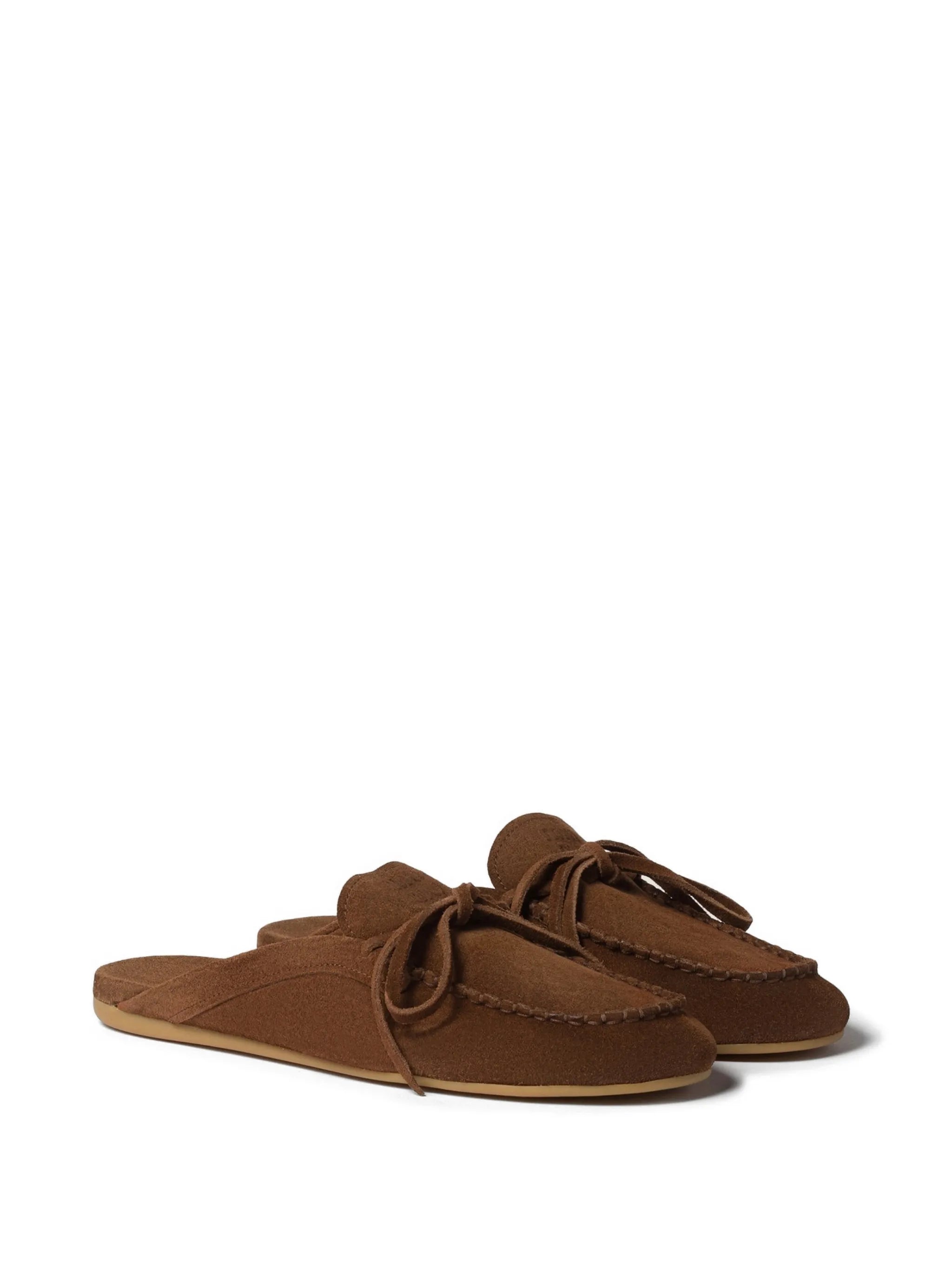 suede Deck mules