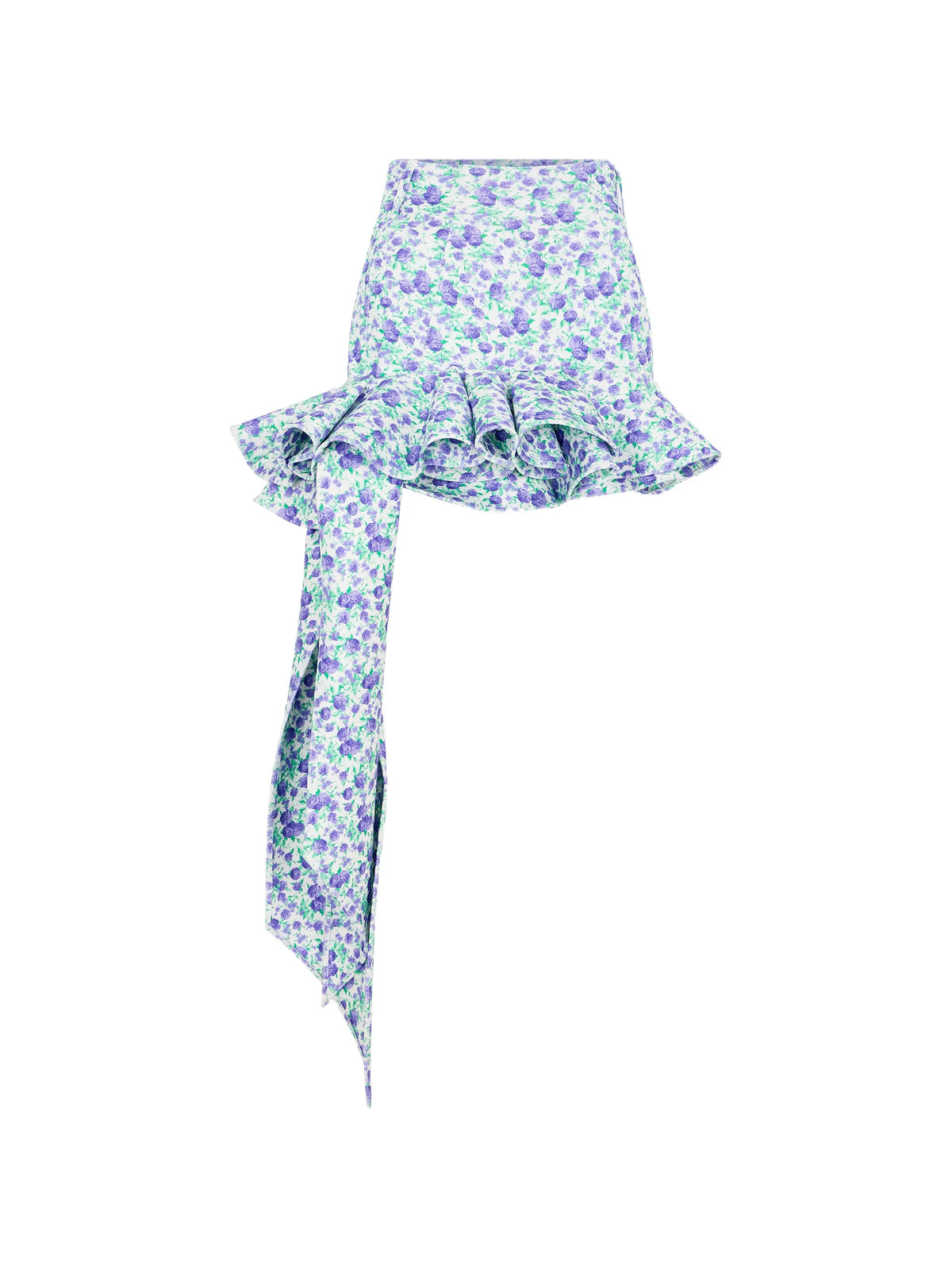 mini skirt in Liberty print with frill detailing