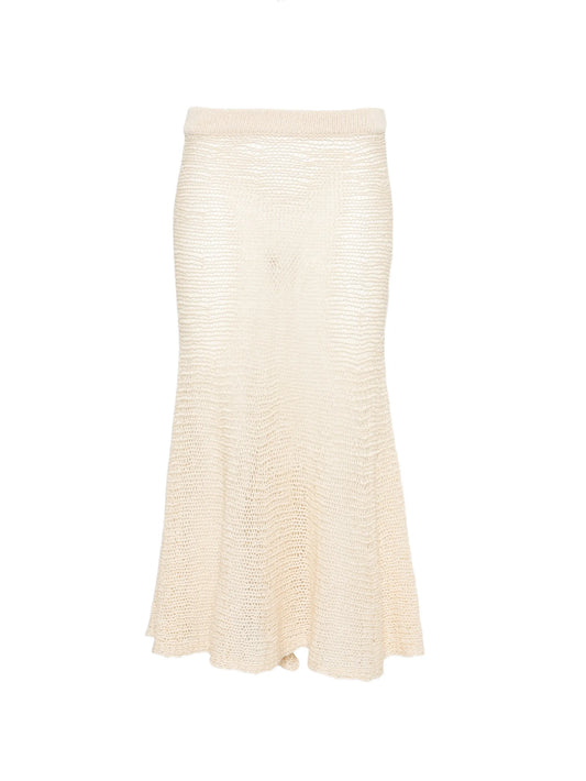 Inaya crochet-knit midi skirt