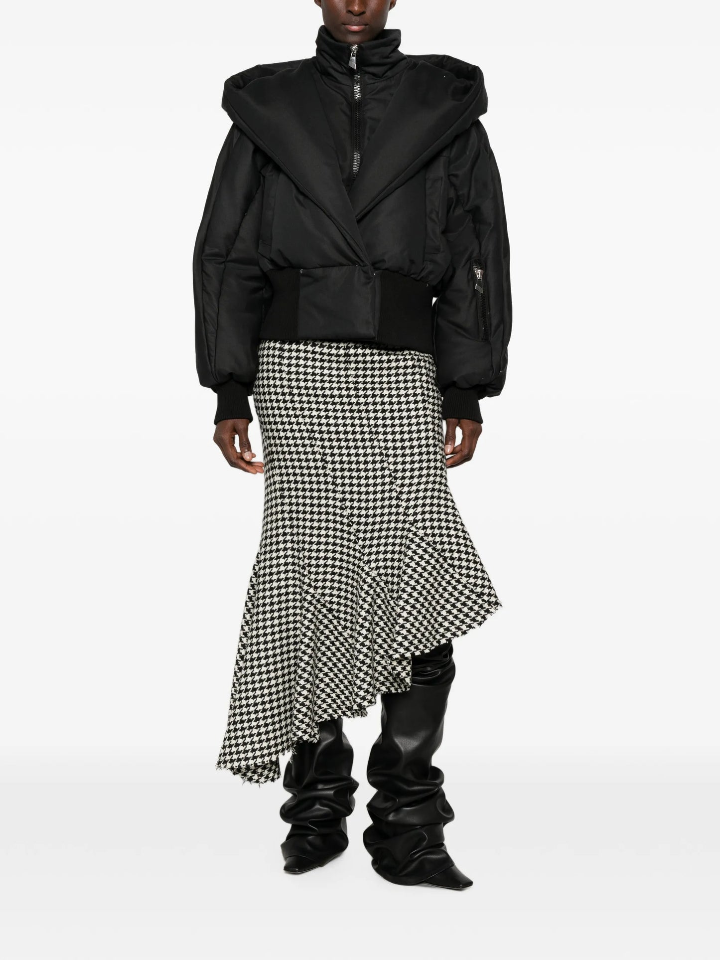 high-collar padded jacket