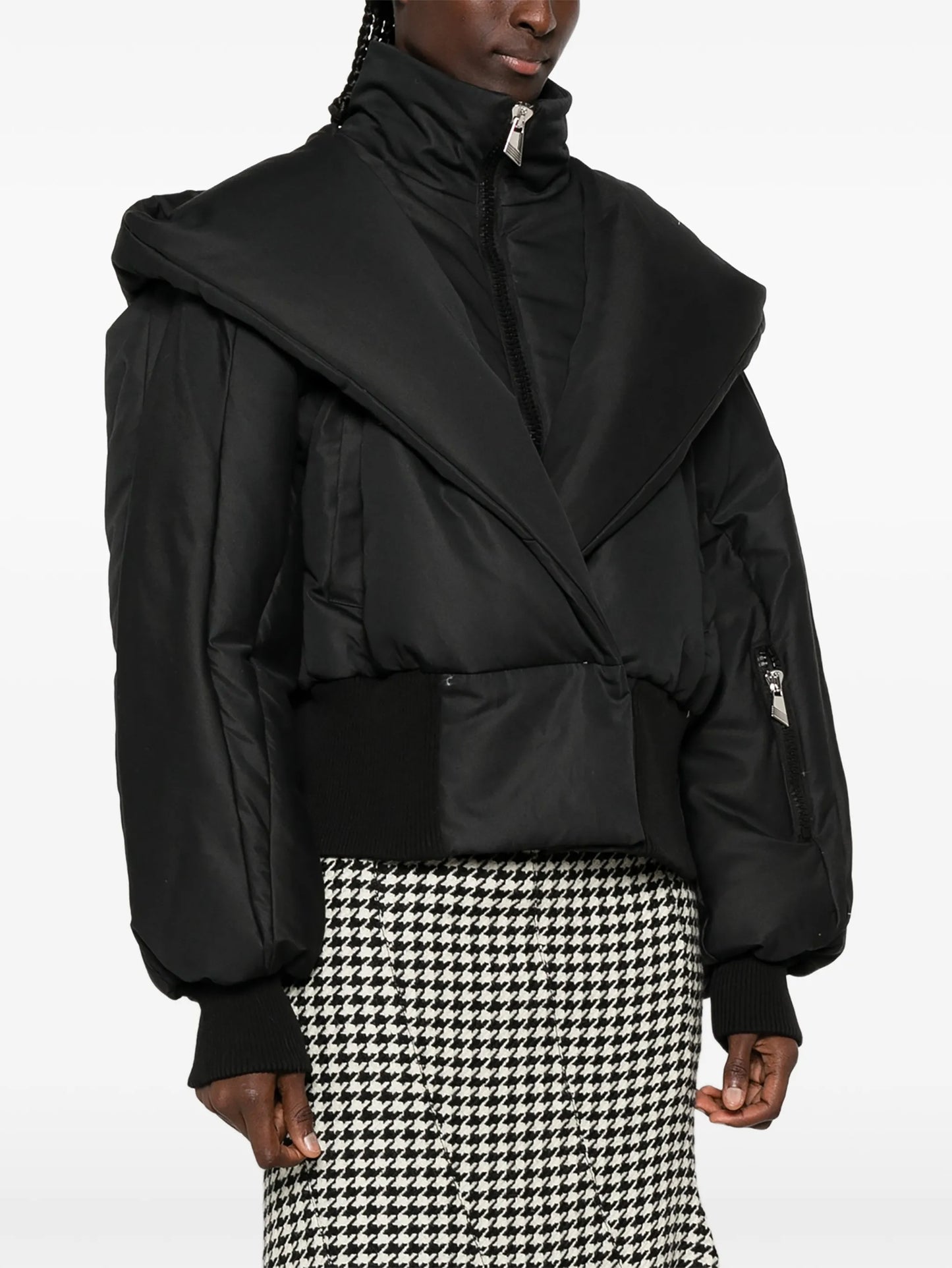 high-collar padded jacket