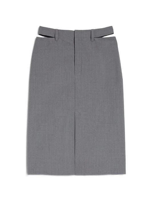 wool poplin skirt
