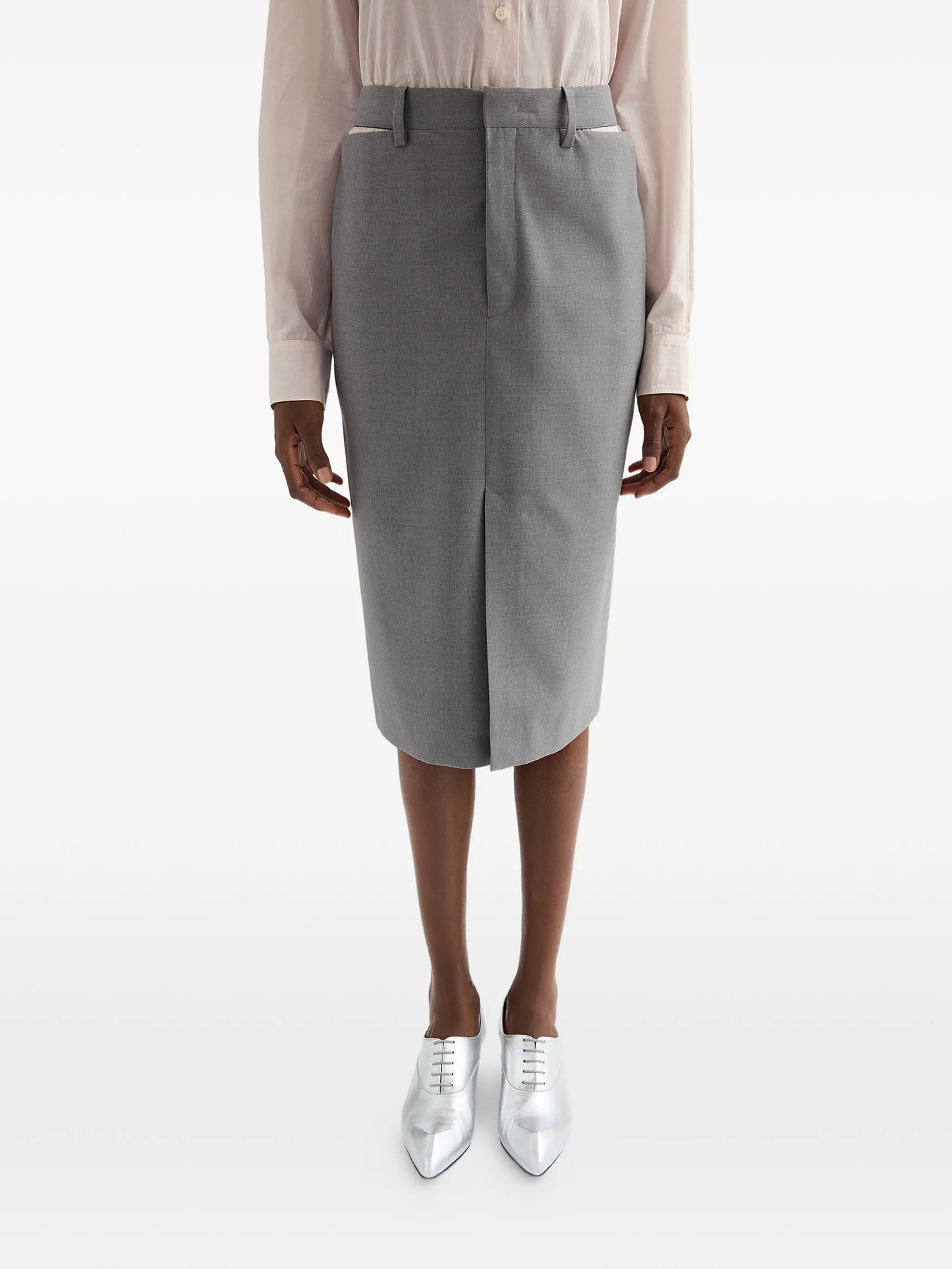 wool poplin skirt