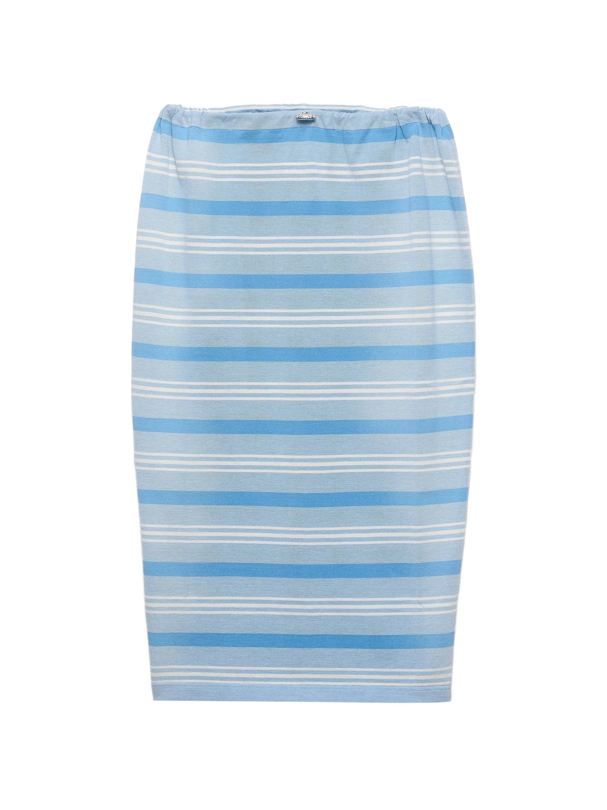 Bayadere print piqué skirt
