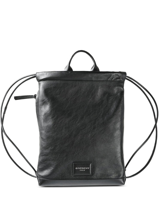 Antigona Stamped backpack in grained shiny leather