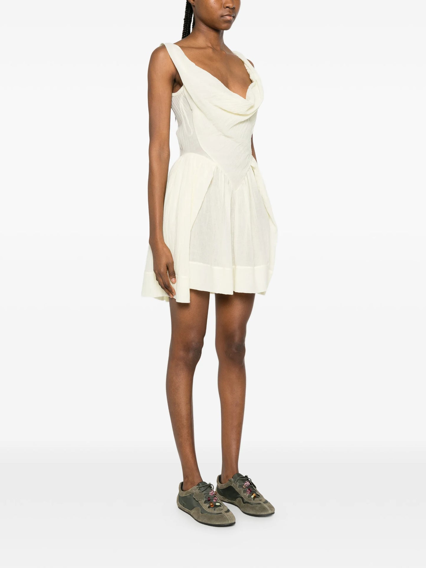 Sunday draped tiered mini dress