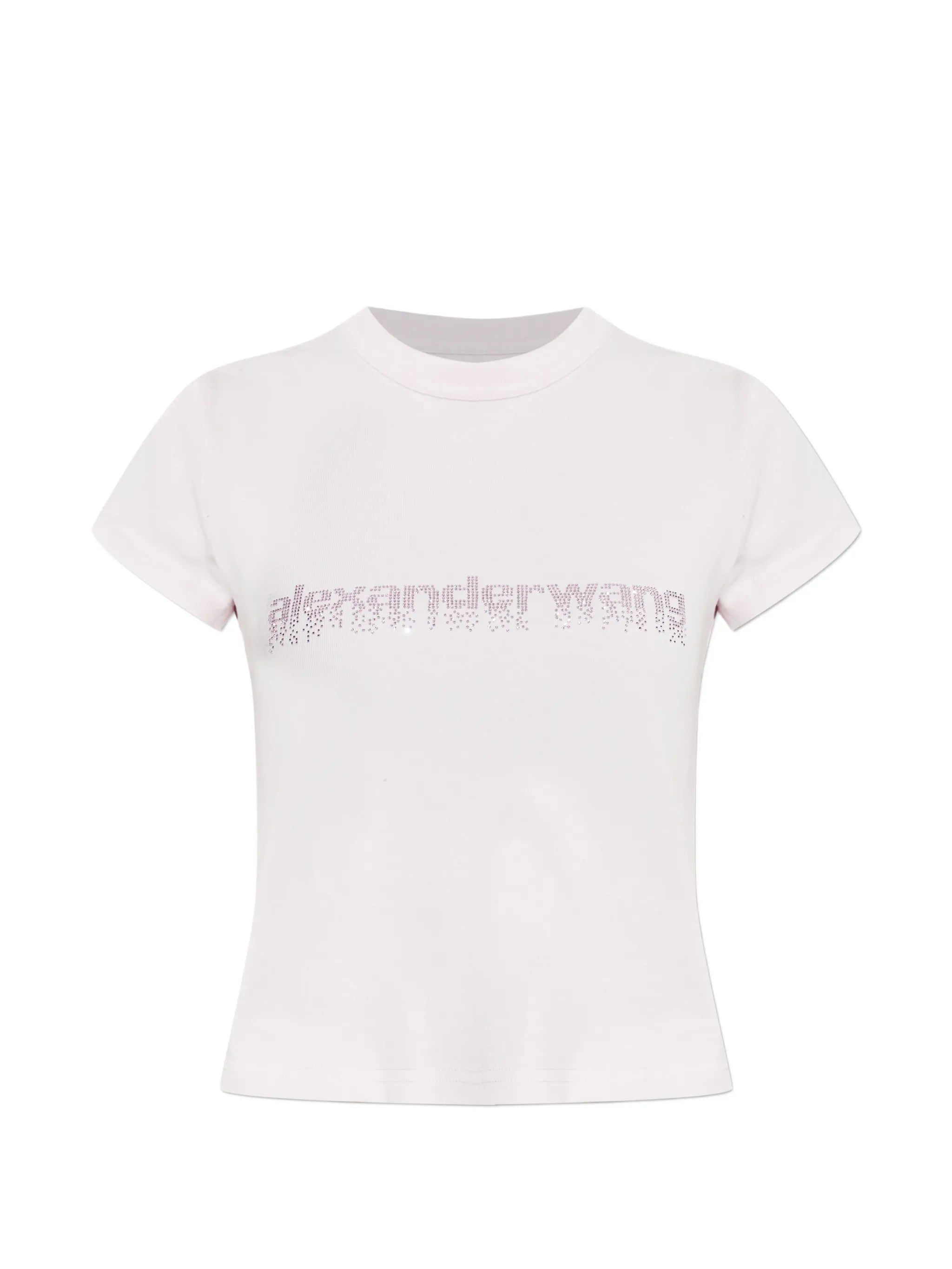 crystal logo cotton T-shirt