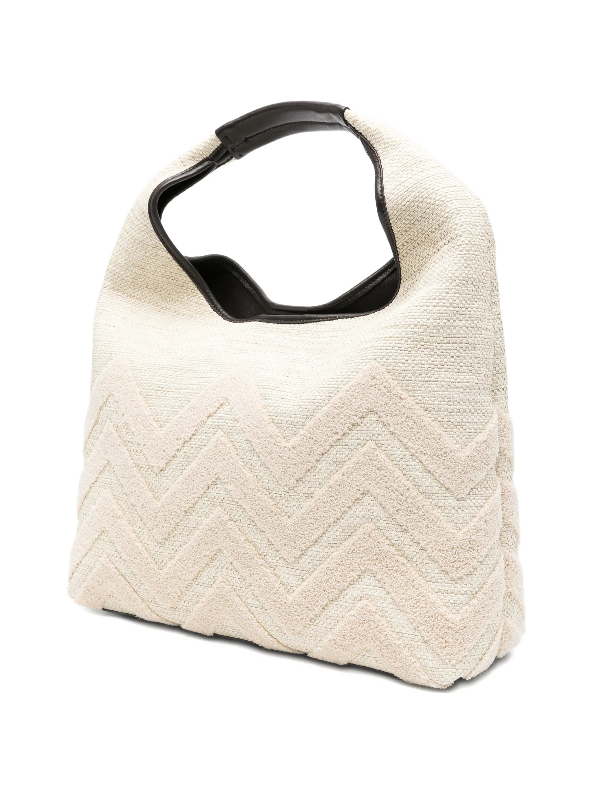 zigzag-pattern tote bag