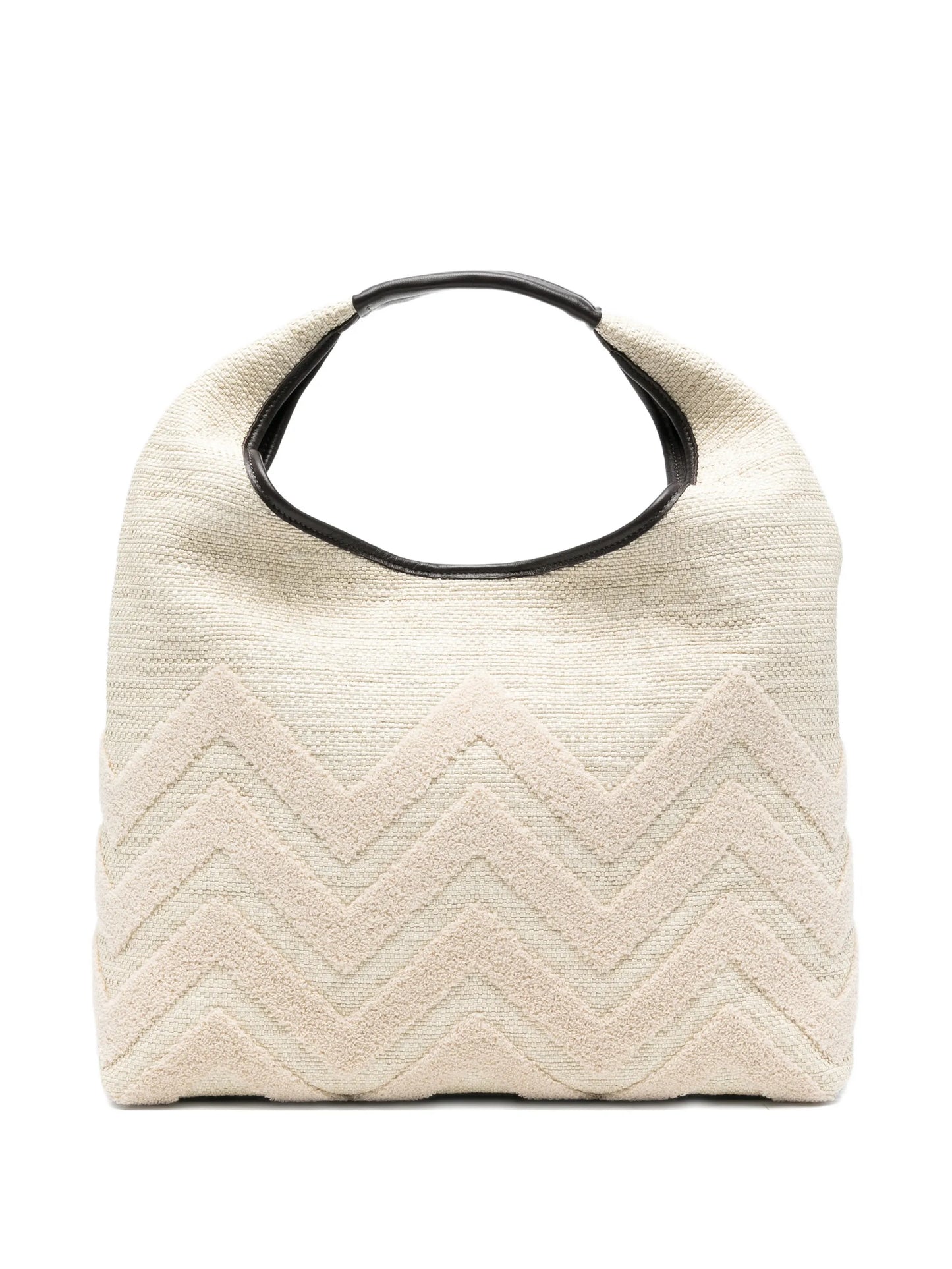 zigzag-pattern tote bag