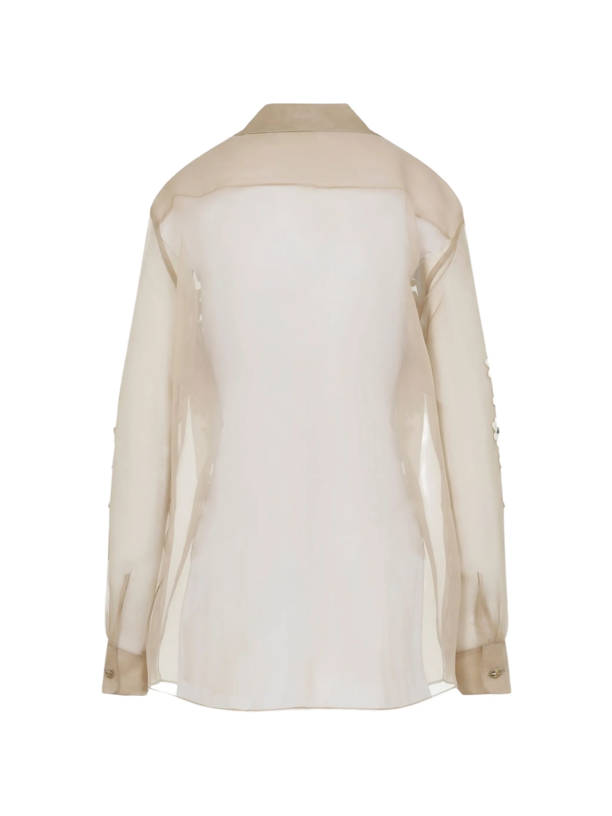 floral appliqué shirt