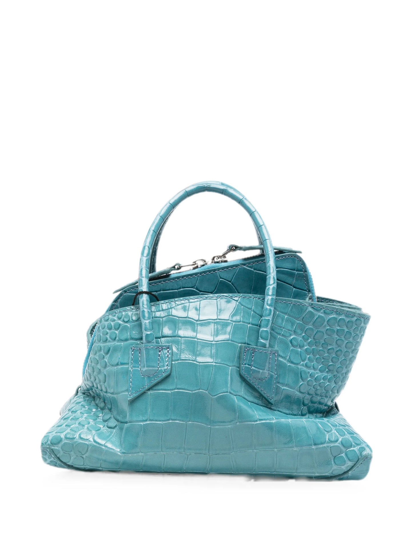 mini La Passeggiata croc-effect tote bag