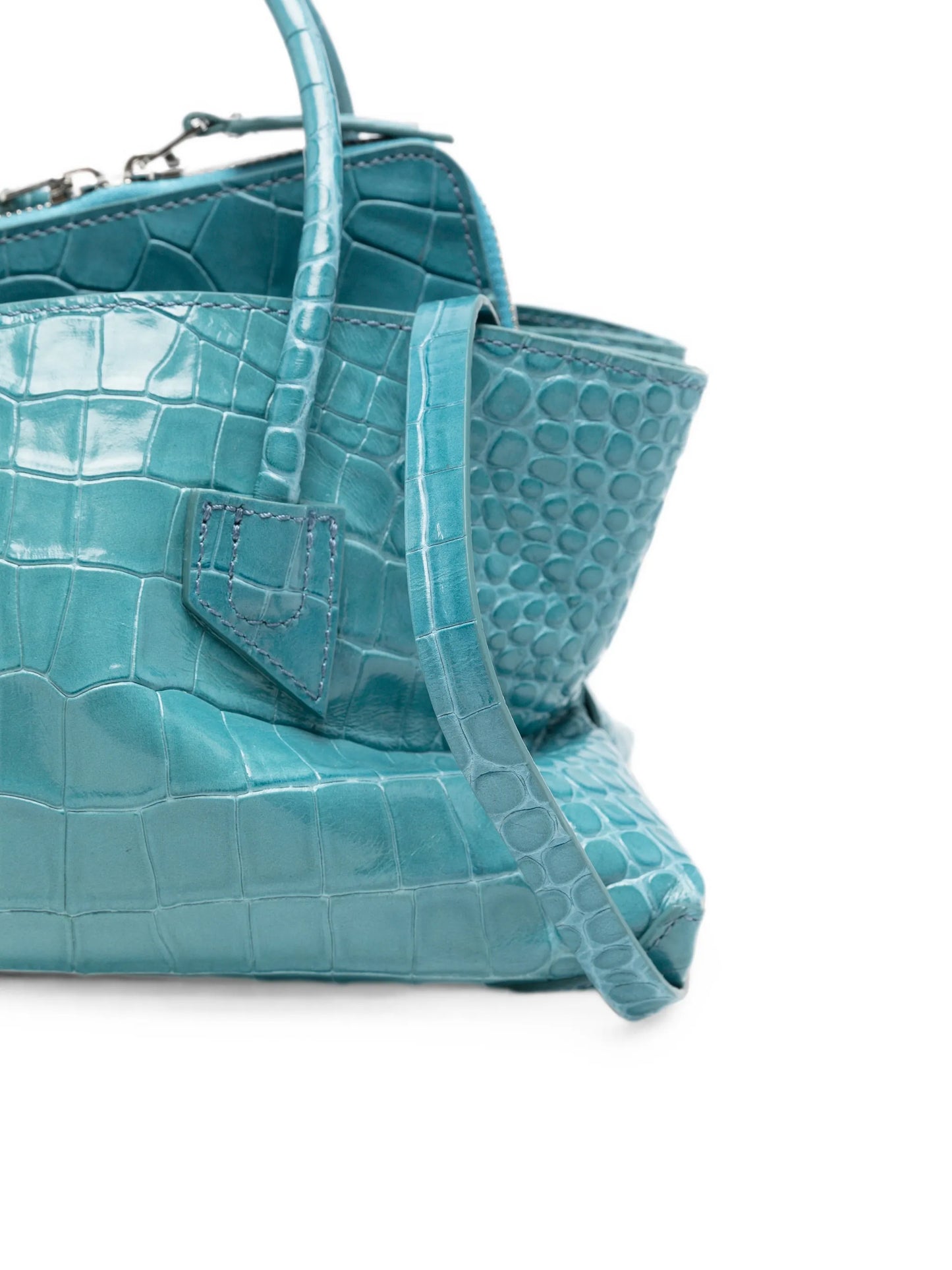 mini La Passeggiata croc-effect tote bag