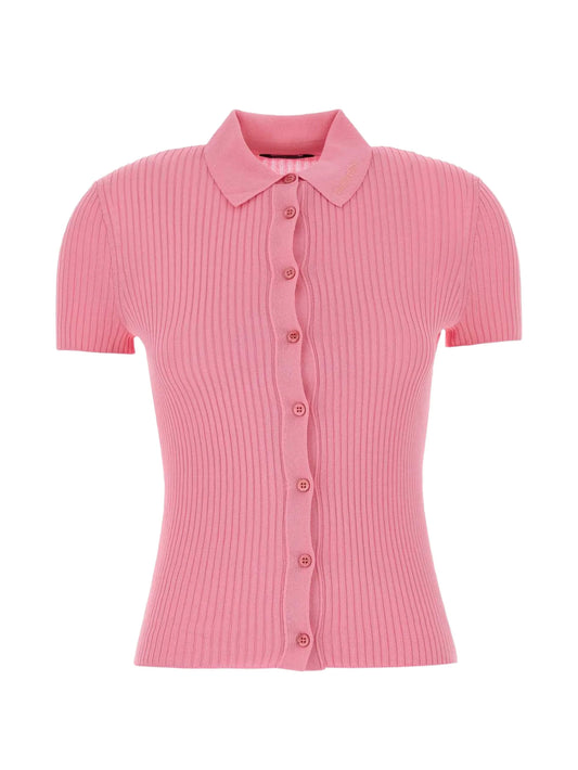 buttoned ribbed shirt