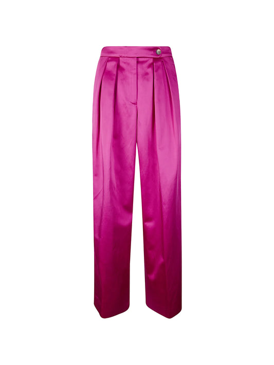 pink wide-leg trousers