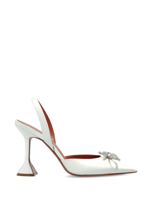 Rosie crystal bow sling pumps