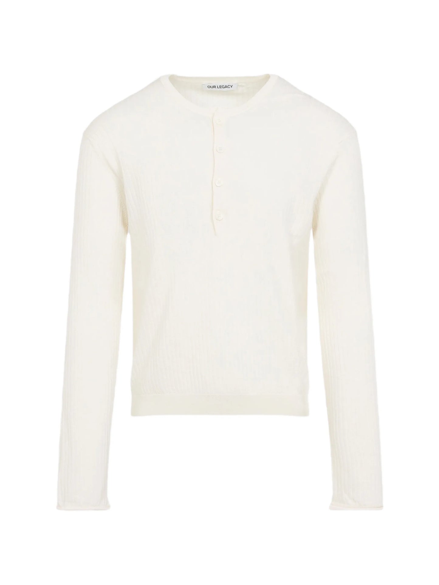 button ribbed T-shirt