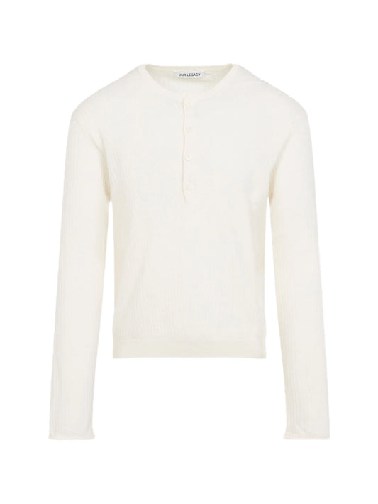 button ribbed T-shirt