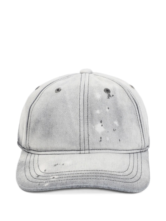 washed-effect cap