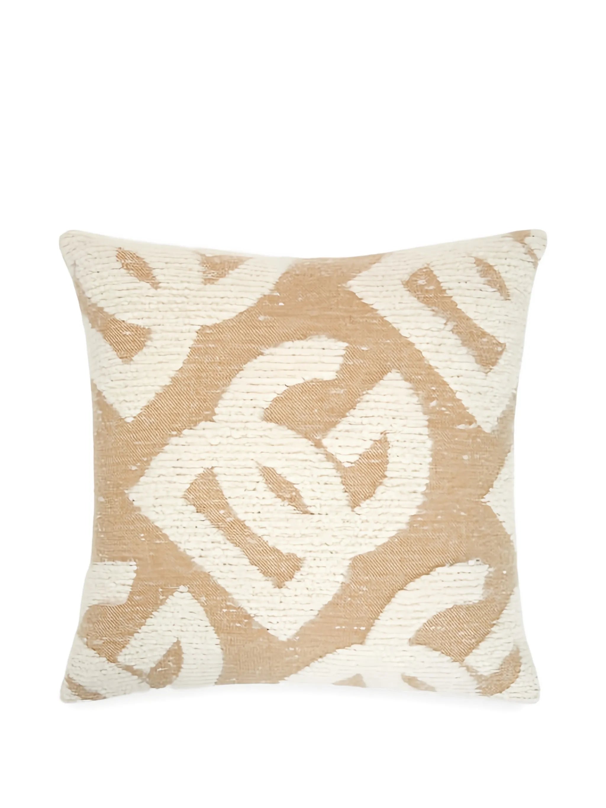 logo-patterned cushion