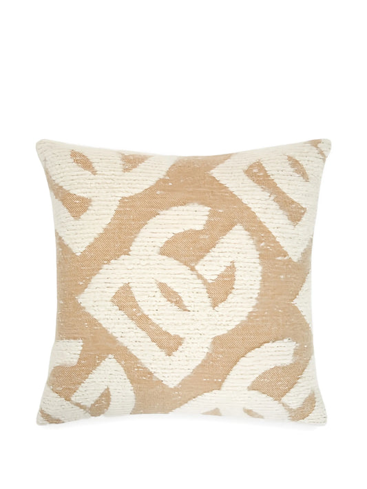 logo-patterned cushion