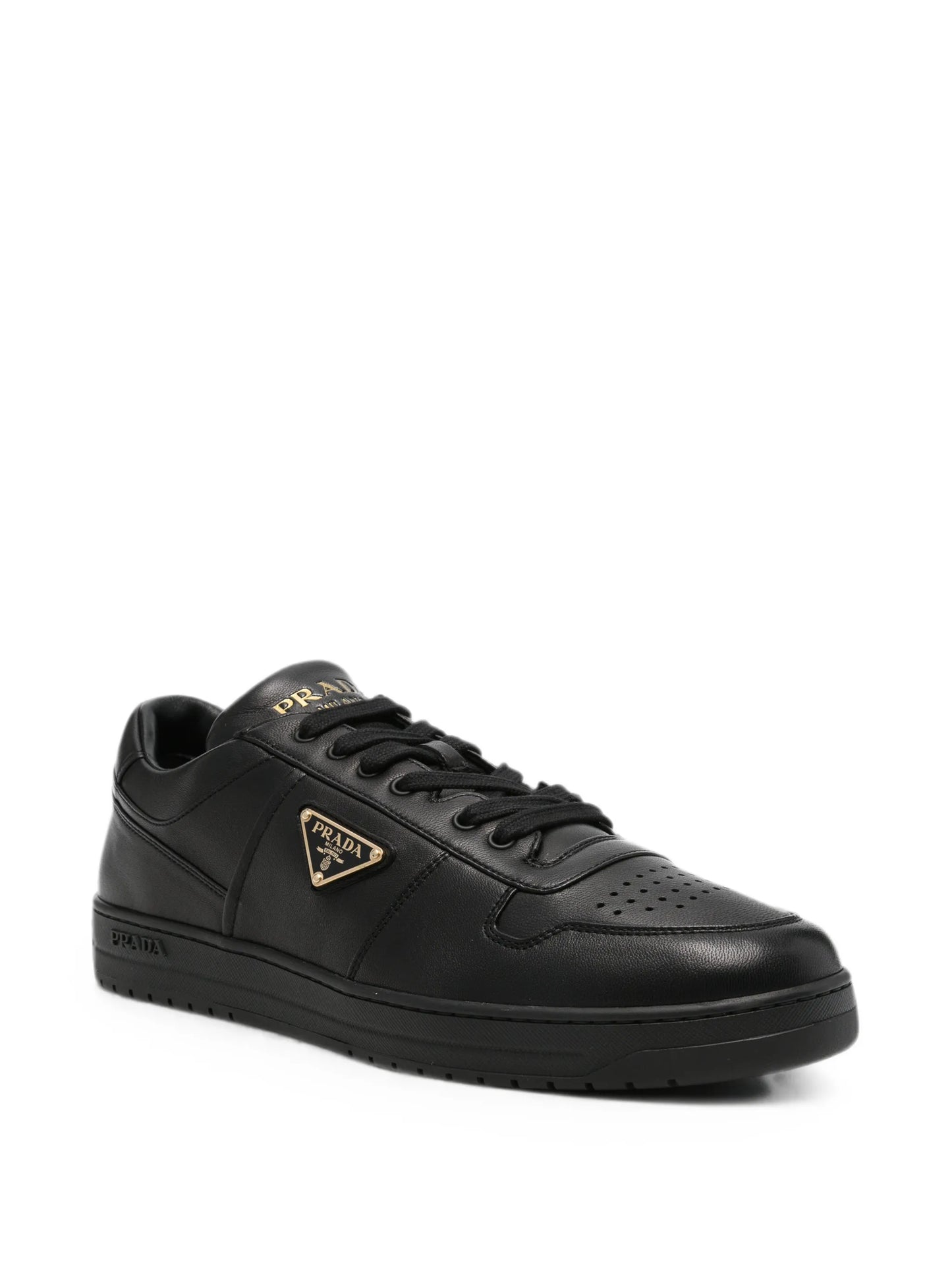 Downtown logo-plaque sneakers