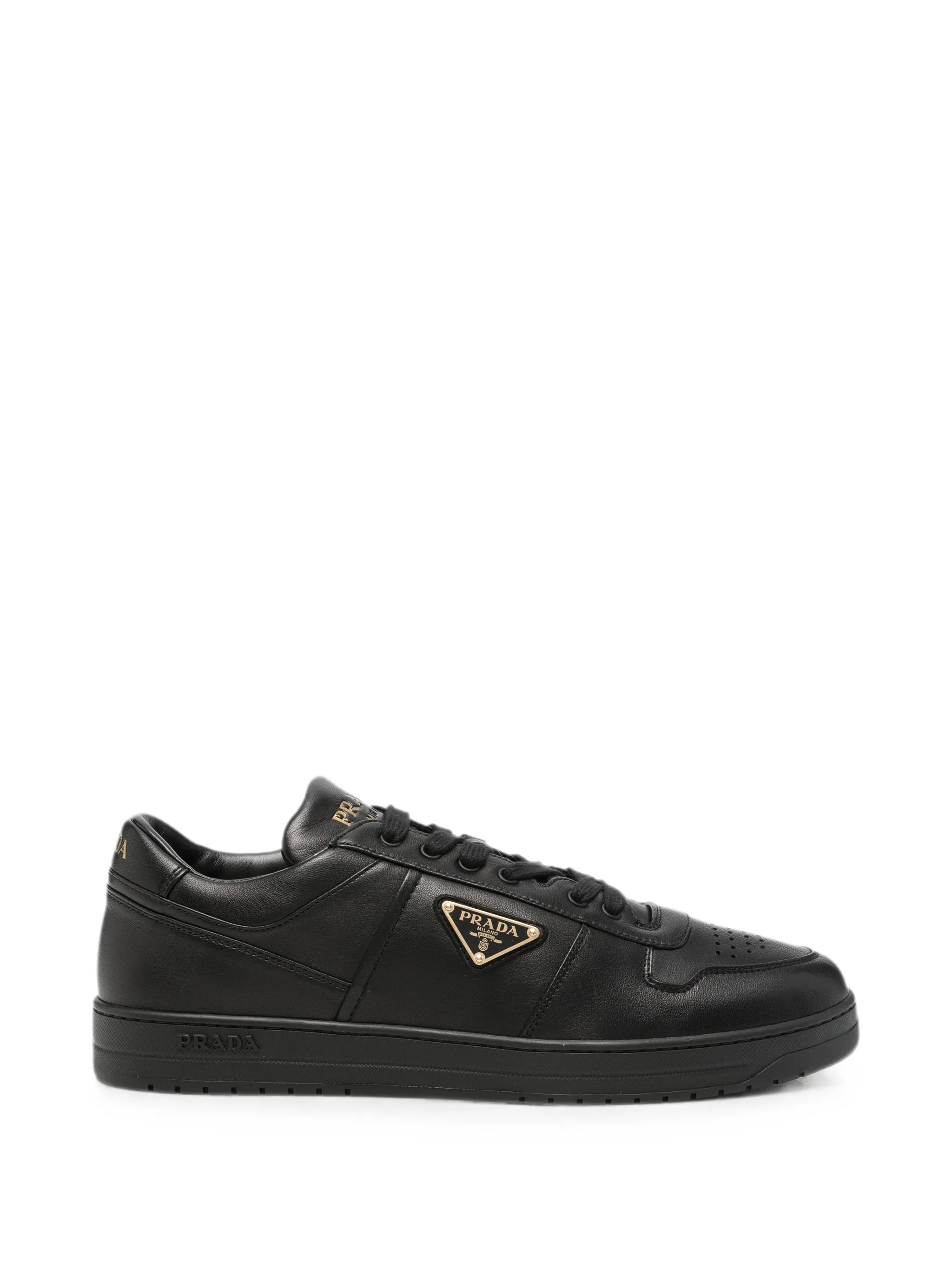 Downtown logo-plaque sneakers