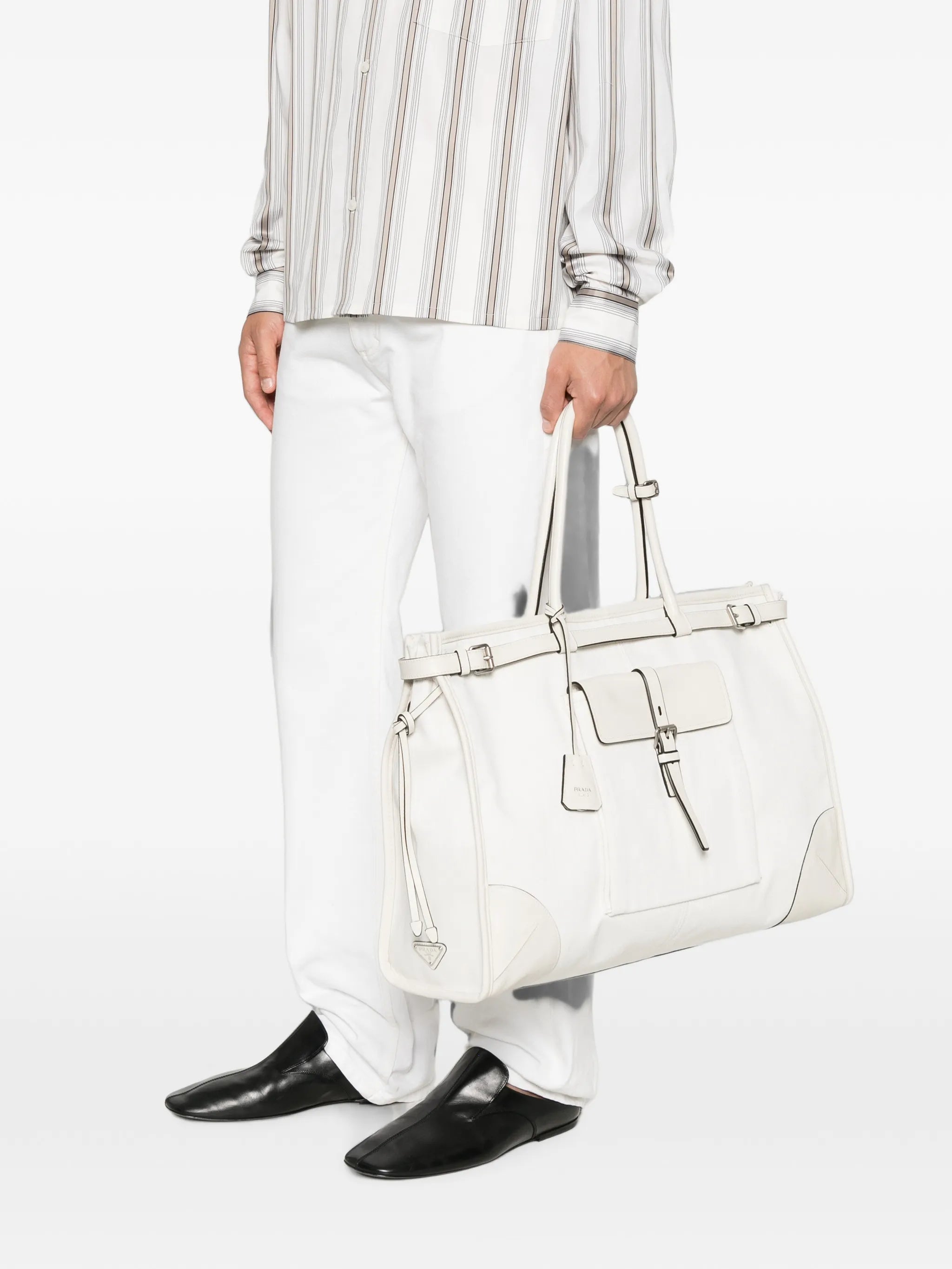 buckle-detail tote bag