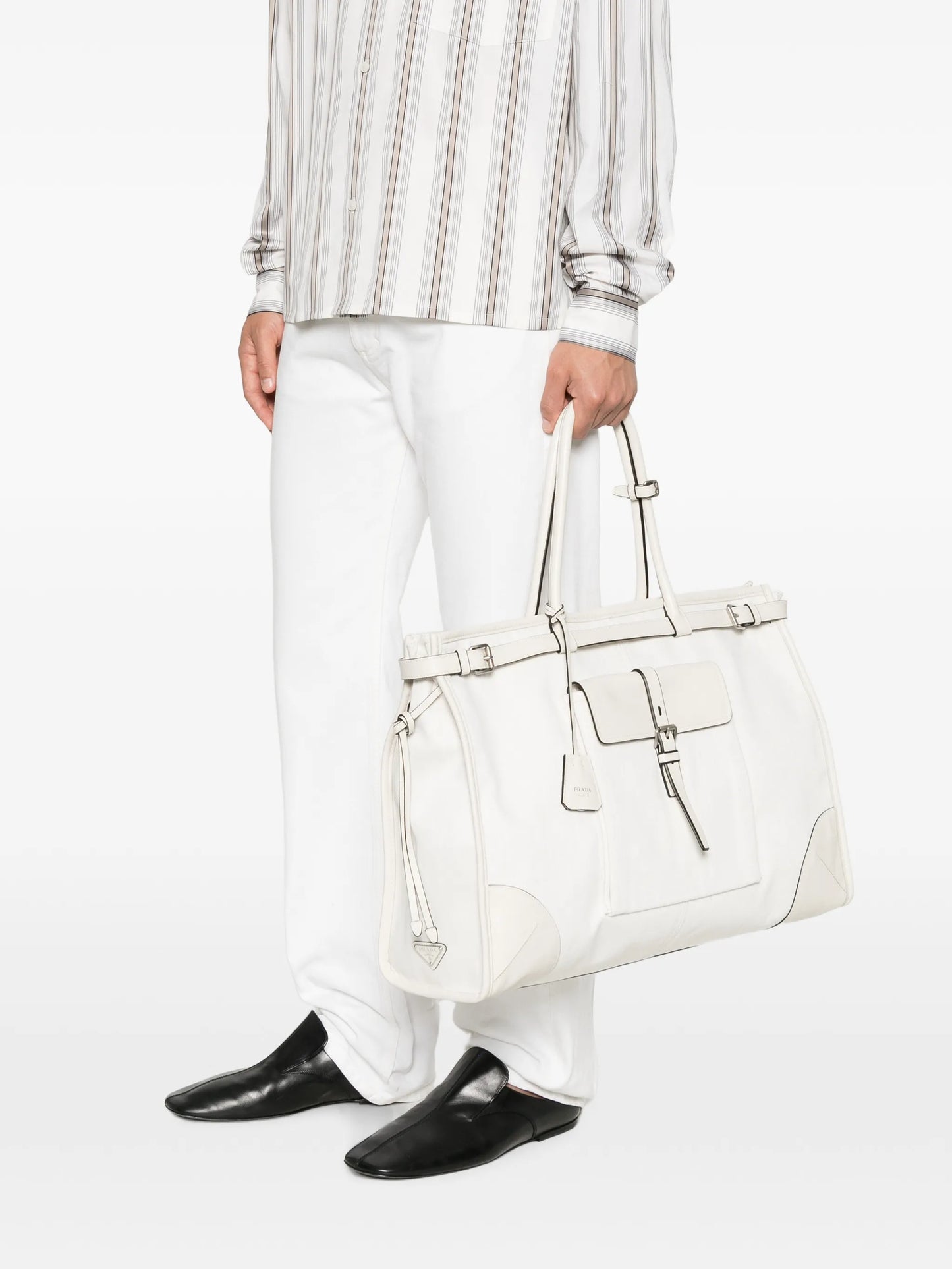 buckle-detail tote bag