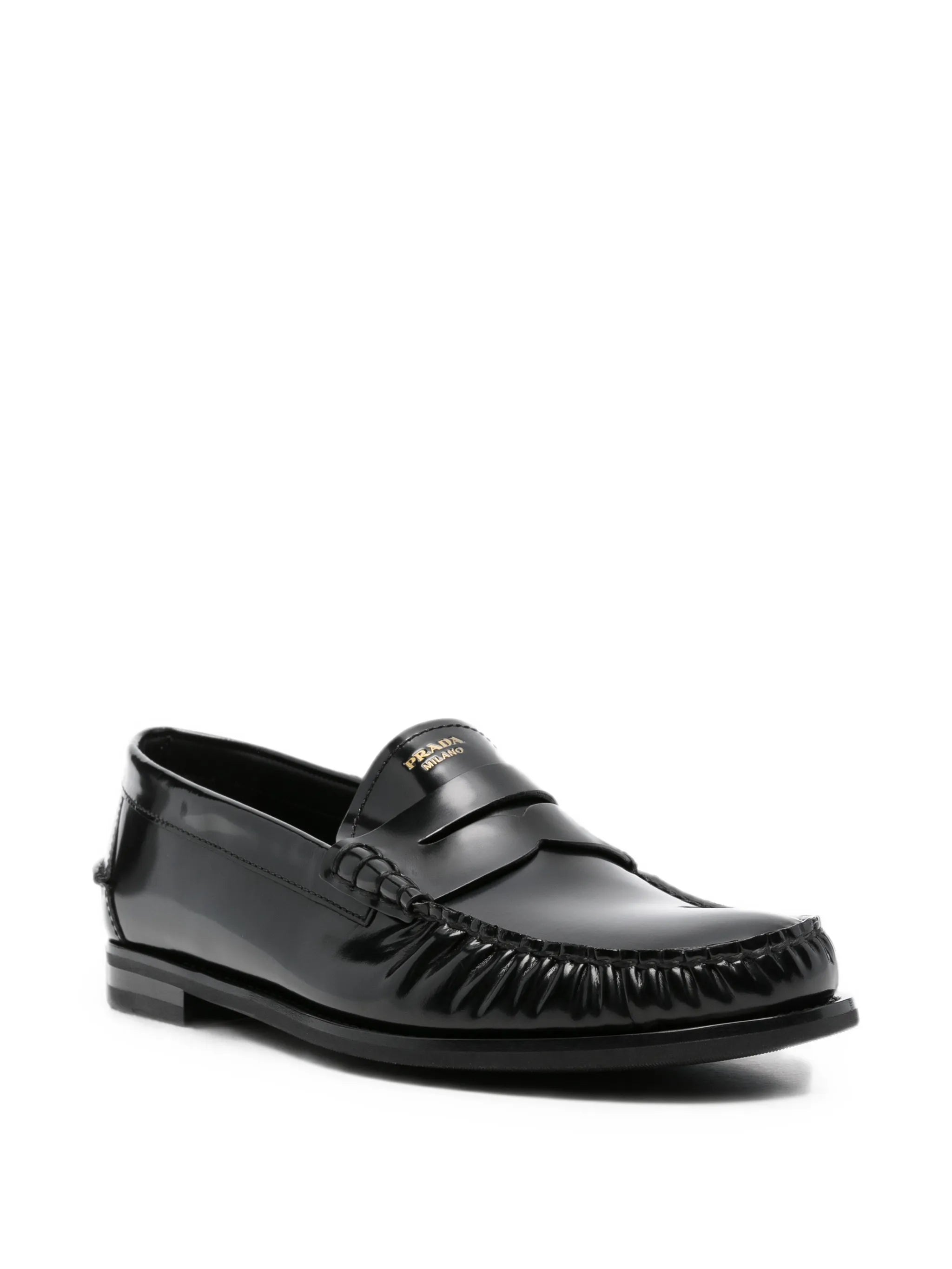 logo-debossed loafers