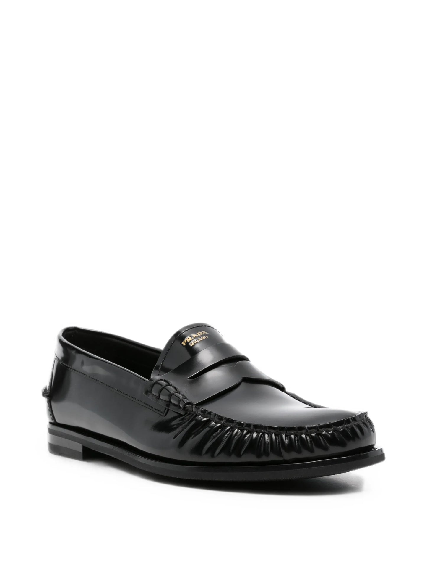 logo-debossed loafers