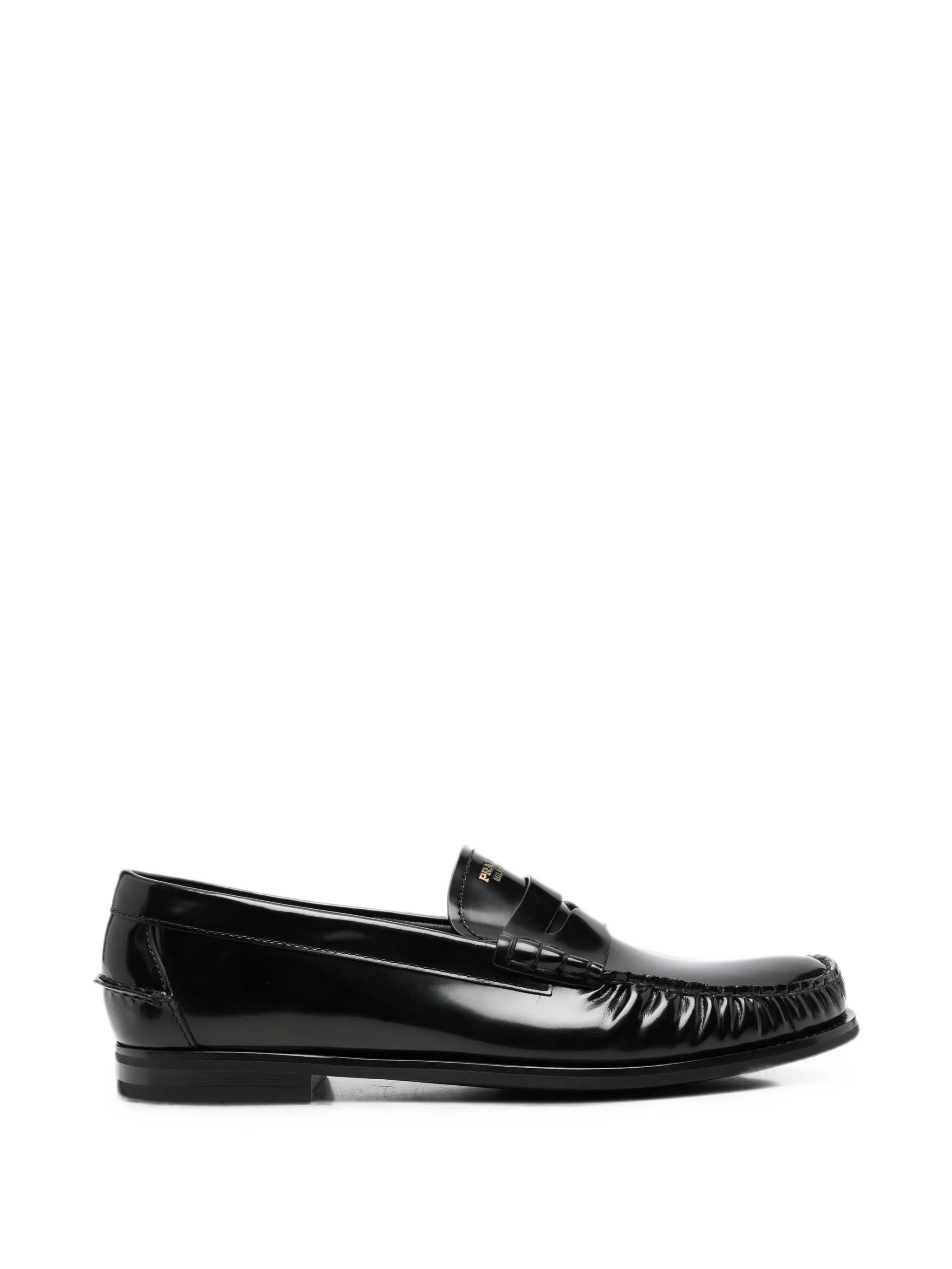 logo-debossed loafers