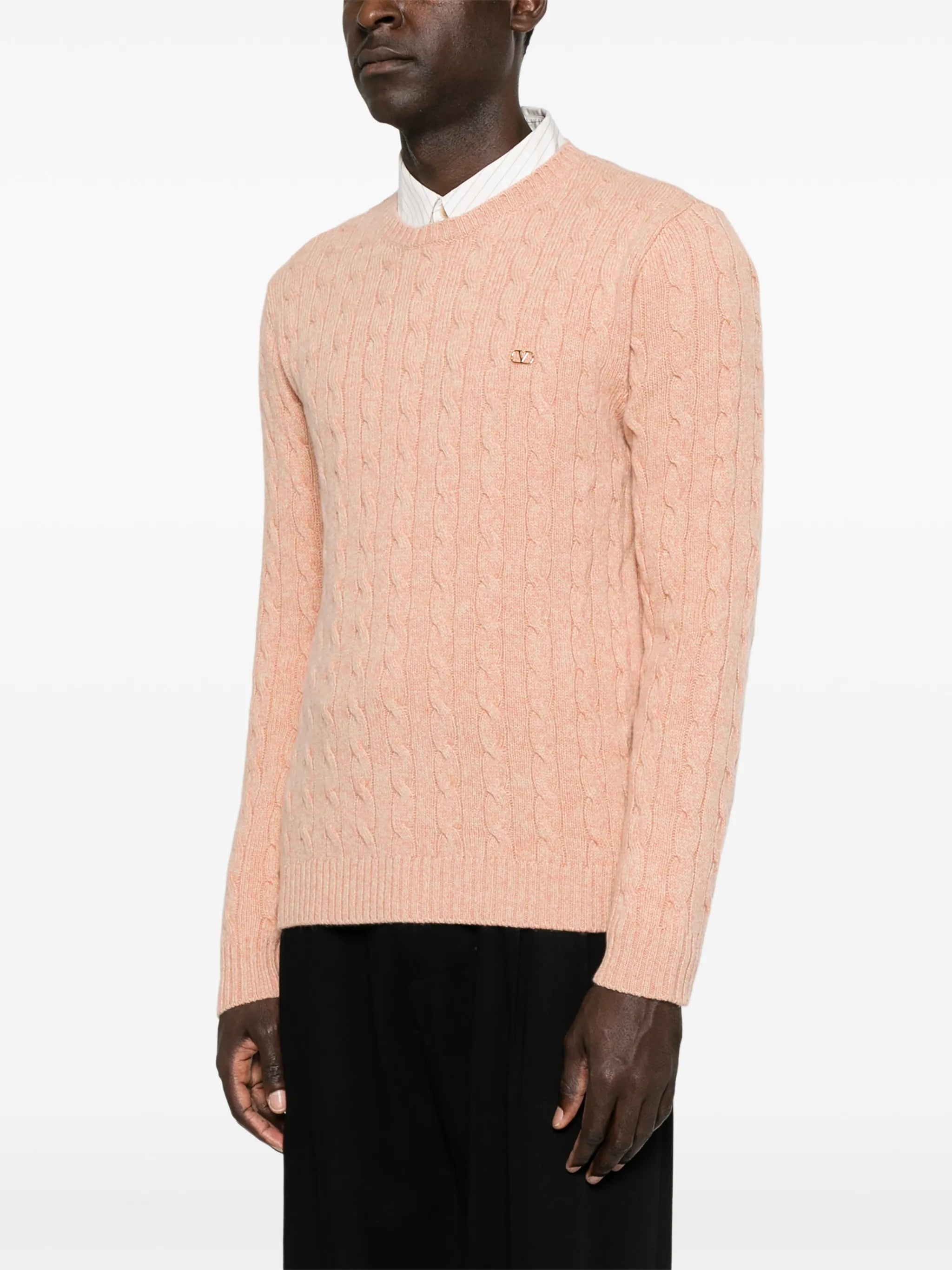 VLogo Signature cable-knit