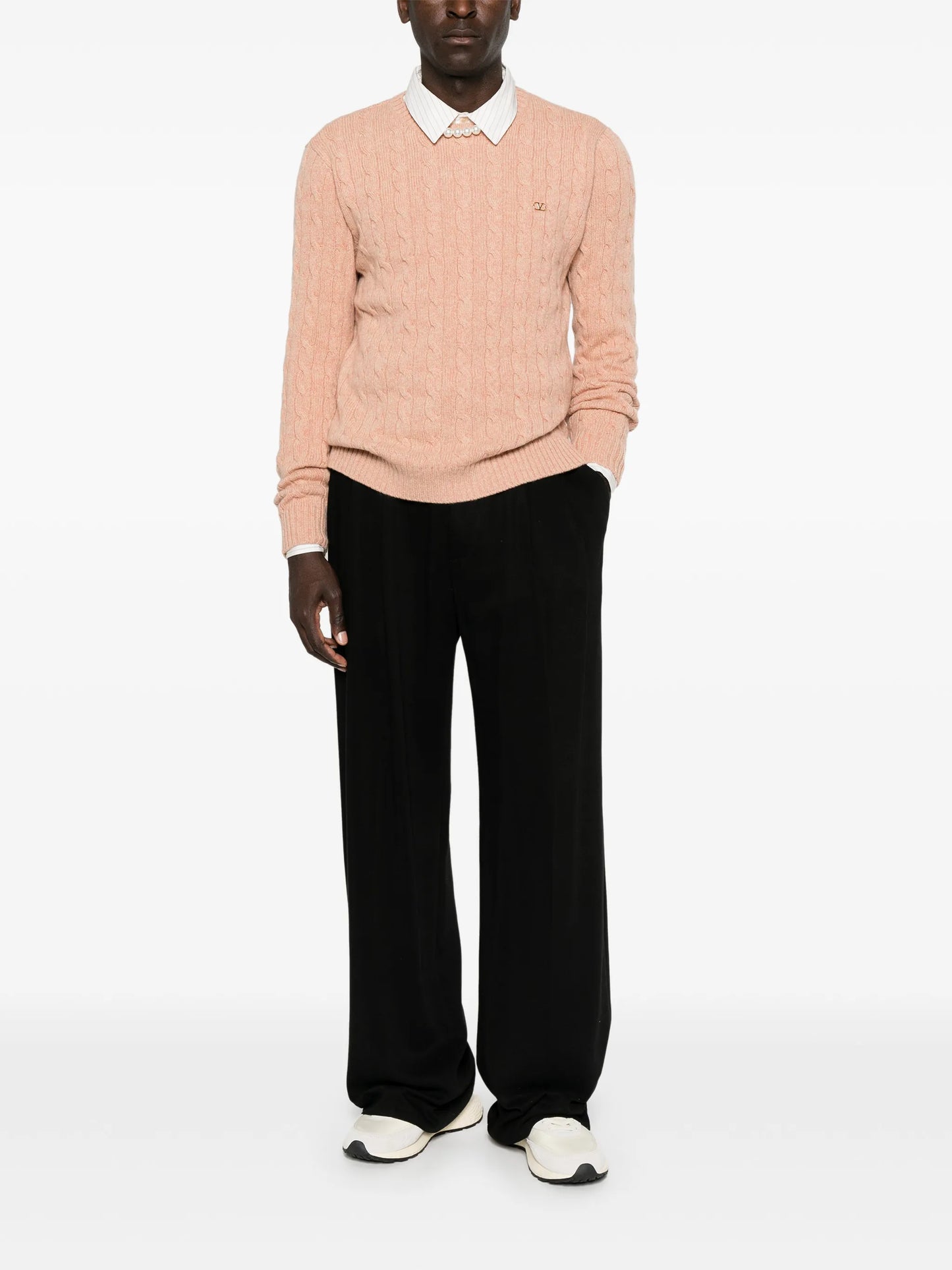 VLogo Signature cable-knit