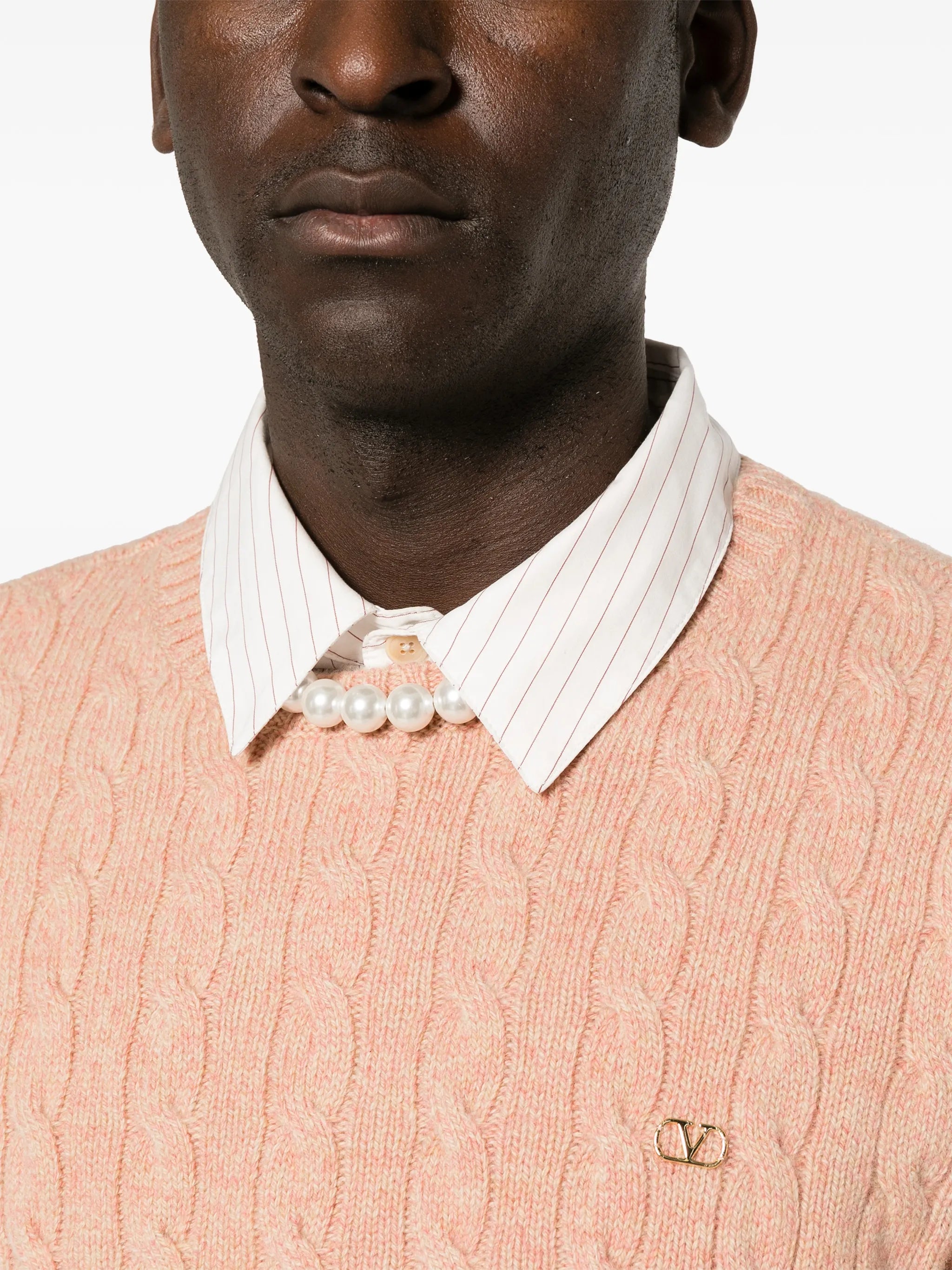 VLogo Signature cable-knit