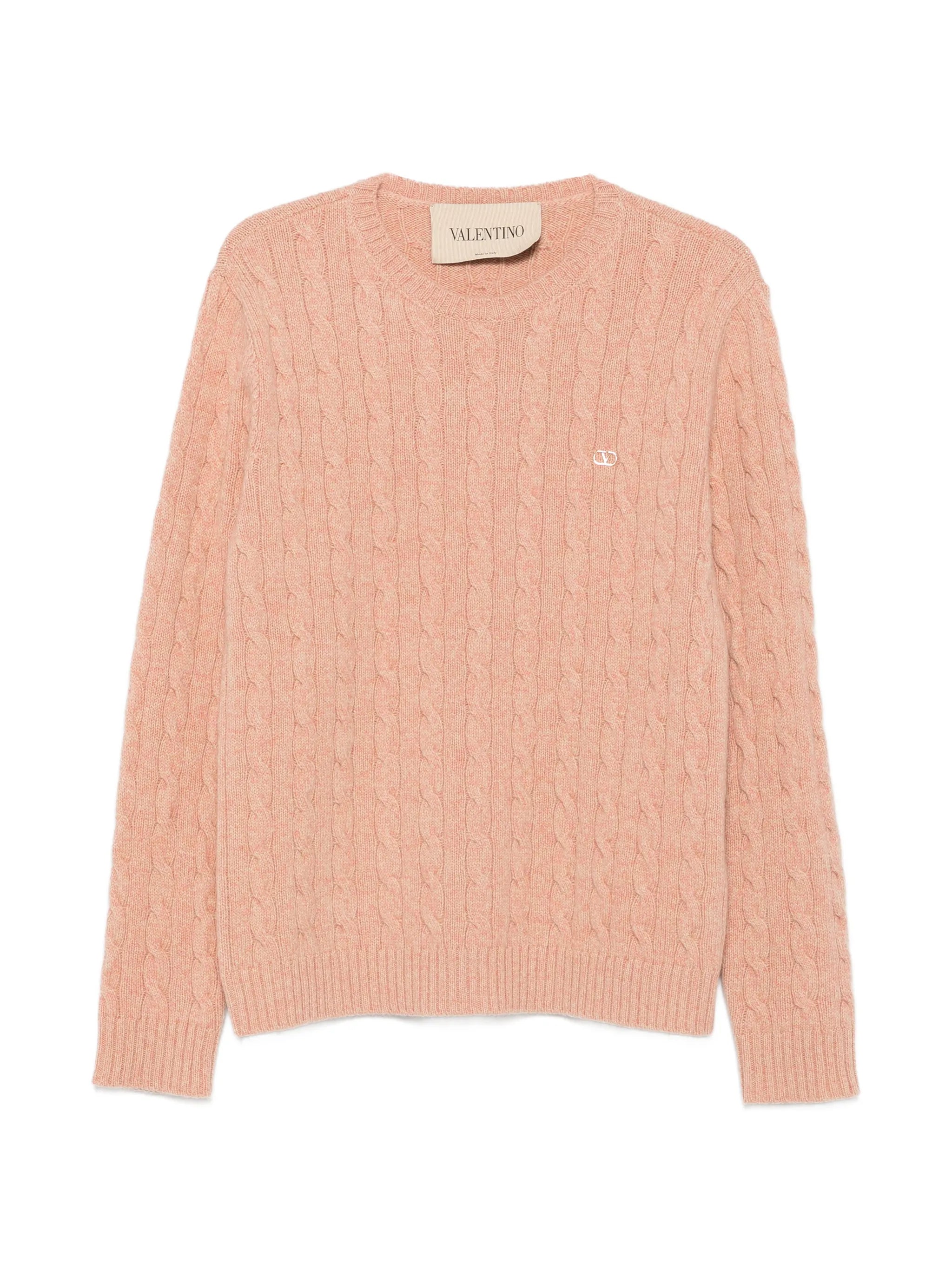 VLogo Signature cable-knit
