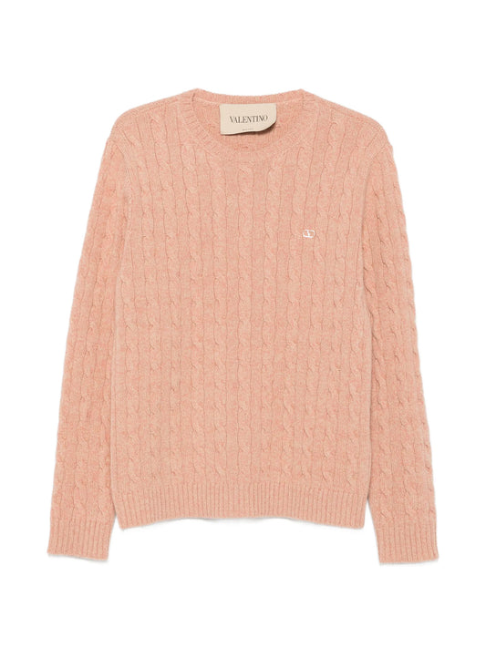 VLogo Signature cable-knit