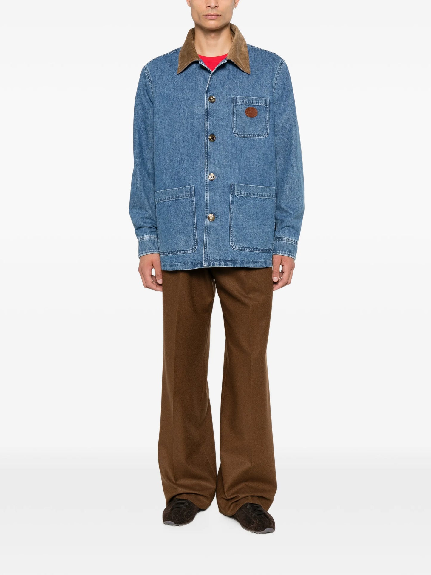 logo-patch denim jacket
