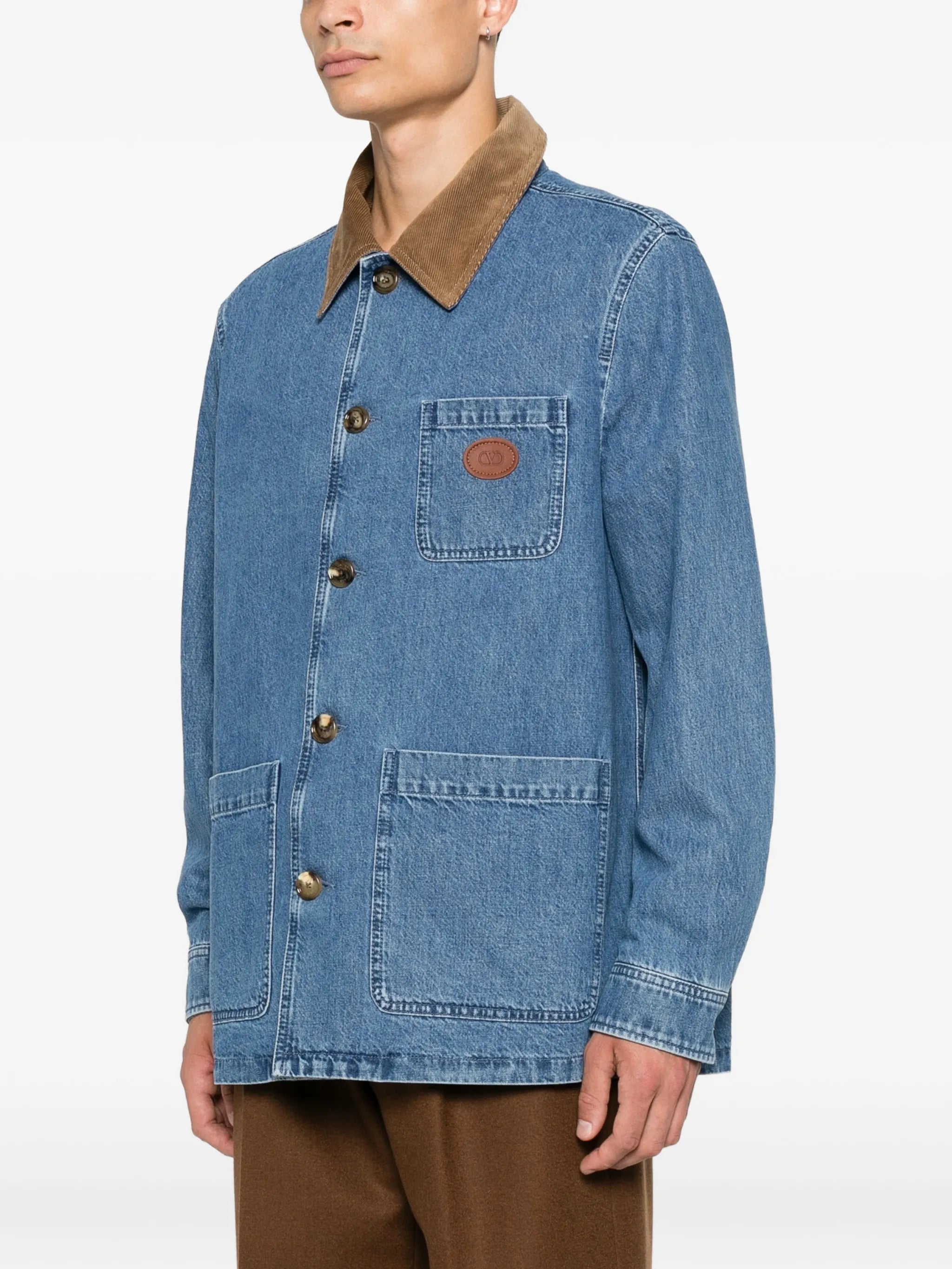 logo-patch denim jacket