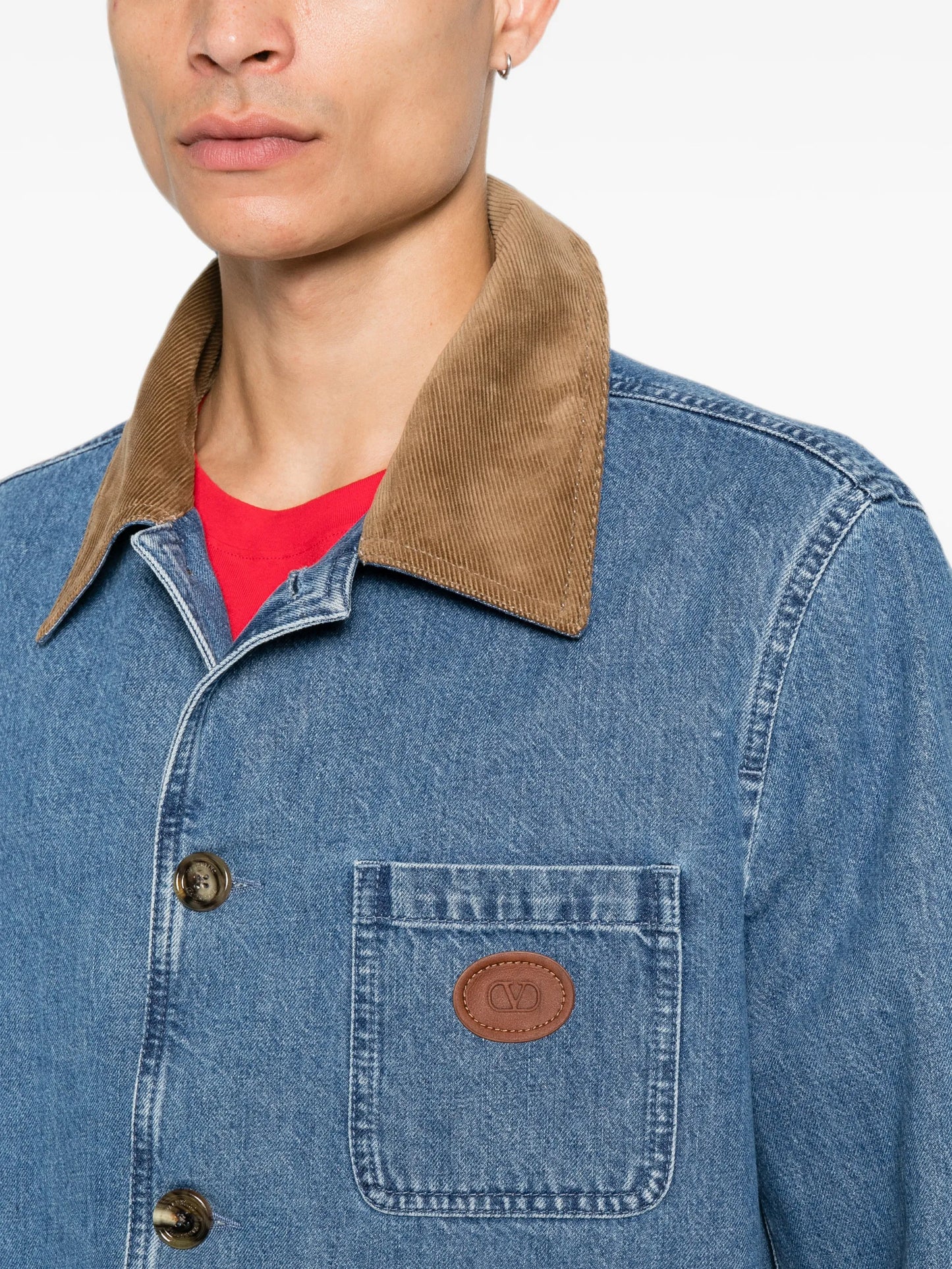 logo-patch denim jacket