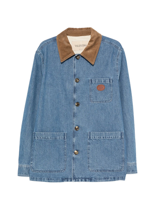logo-patch denim jacket