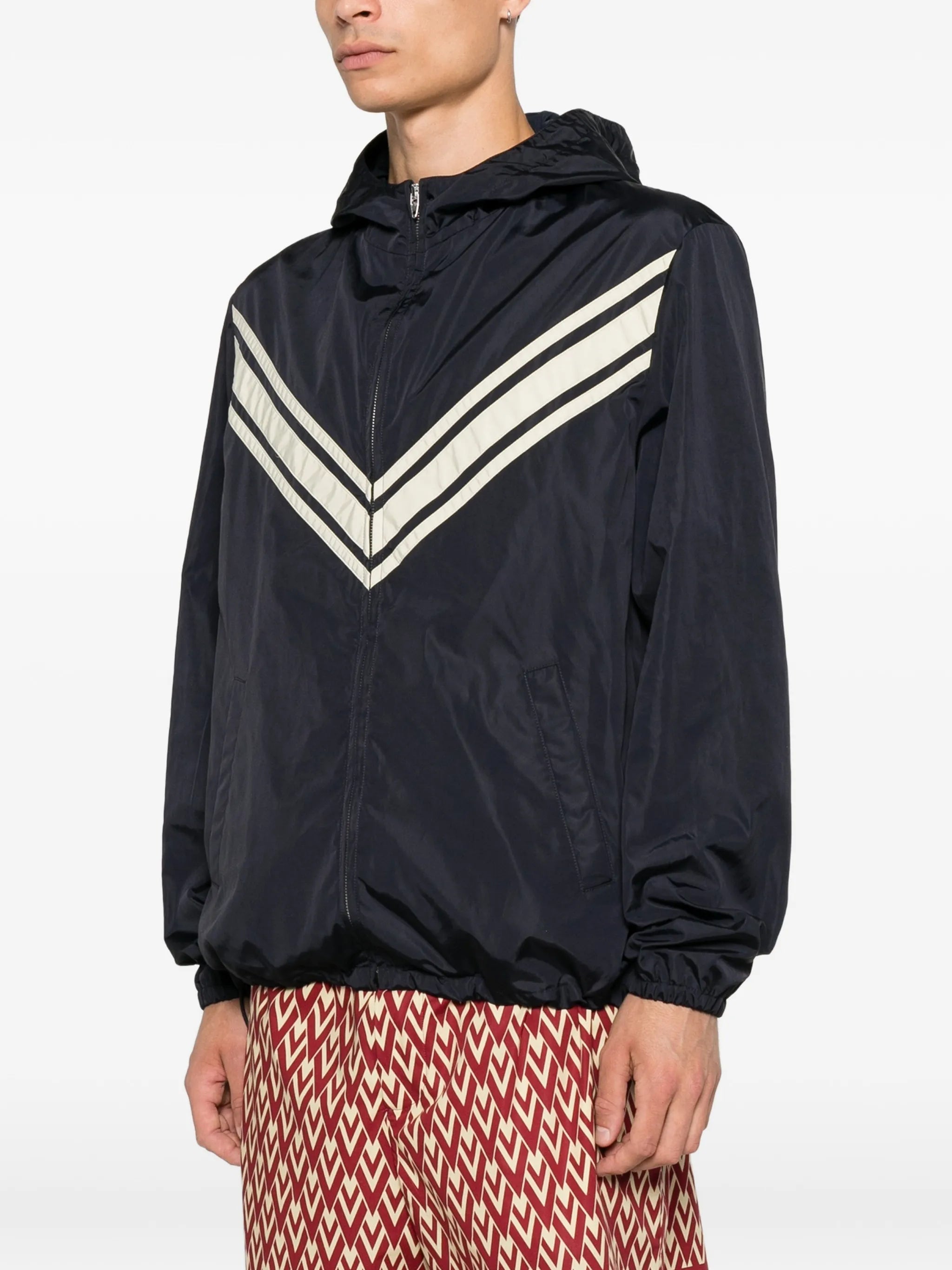 chevron-print jacket