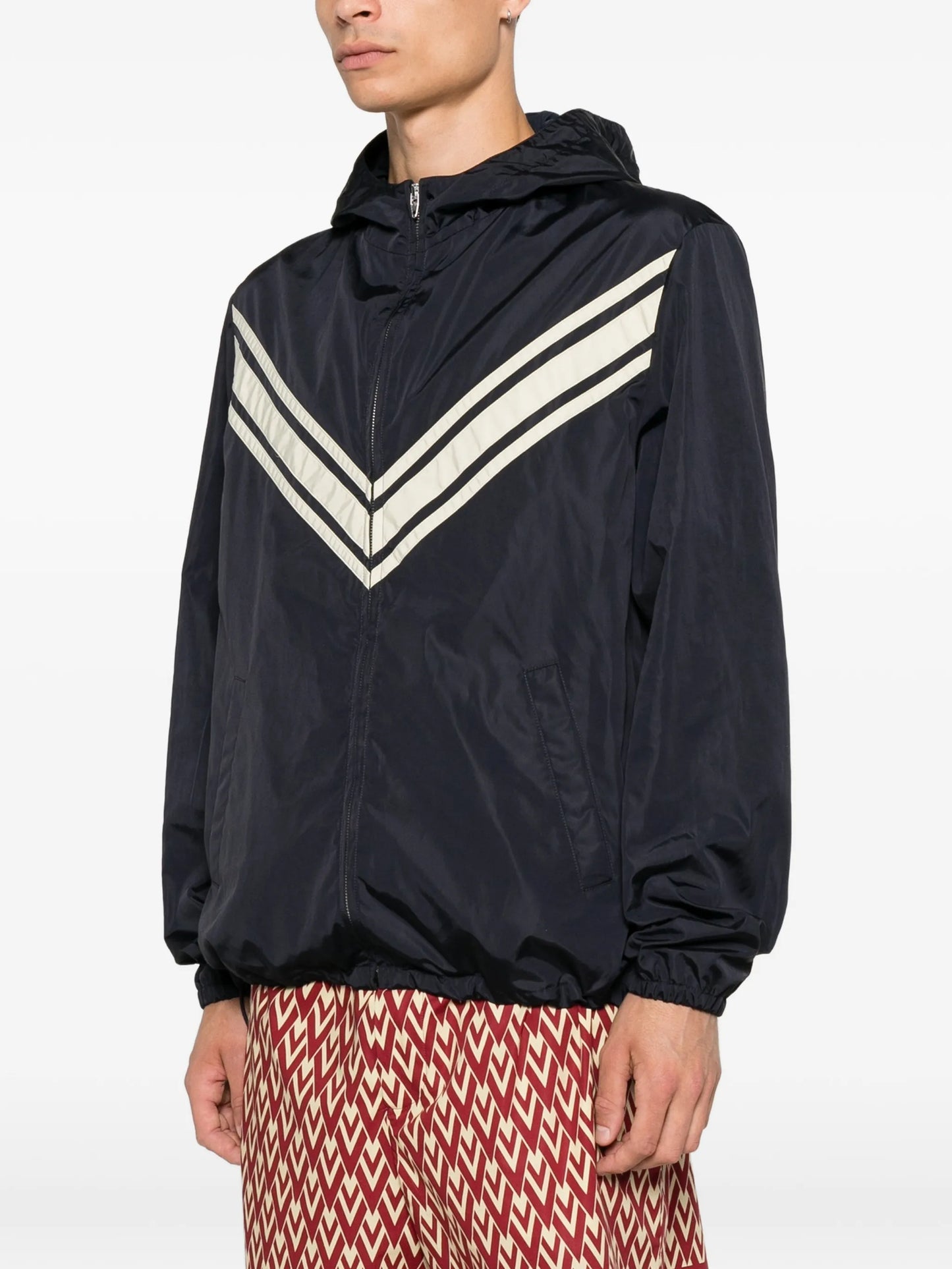 chevron-print jacket