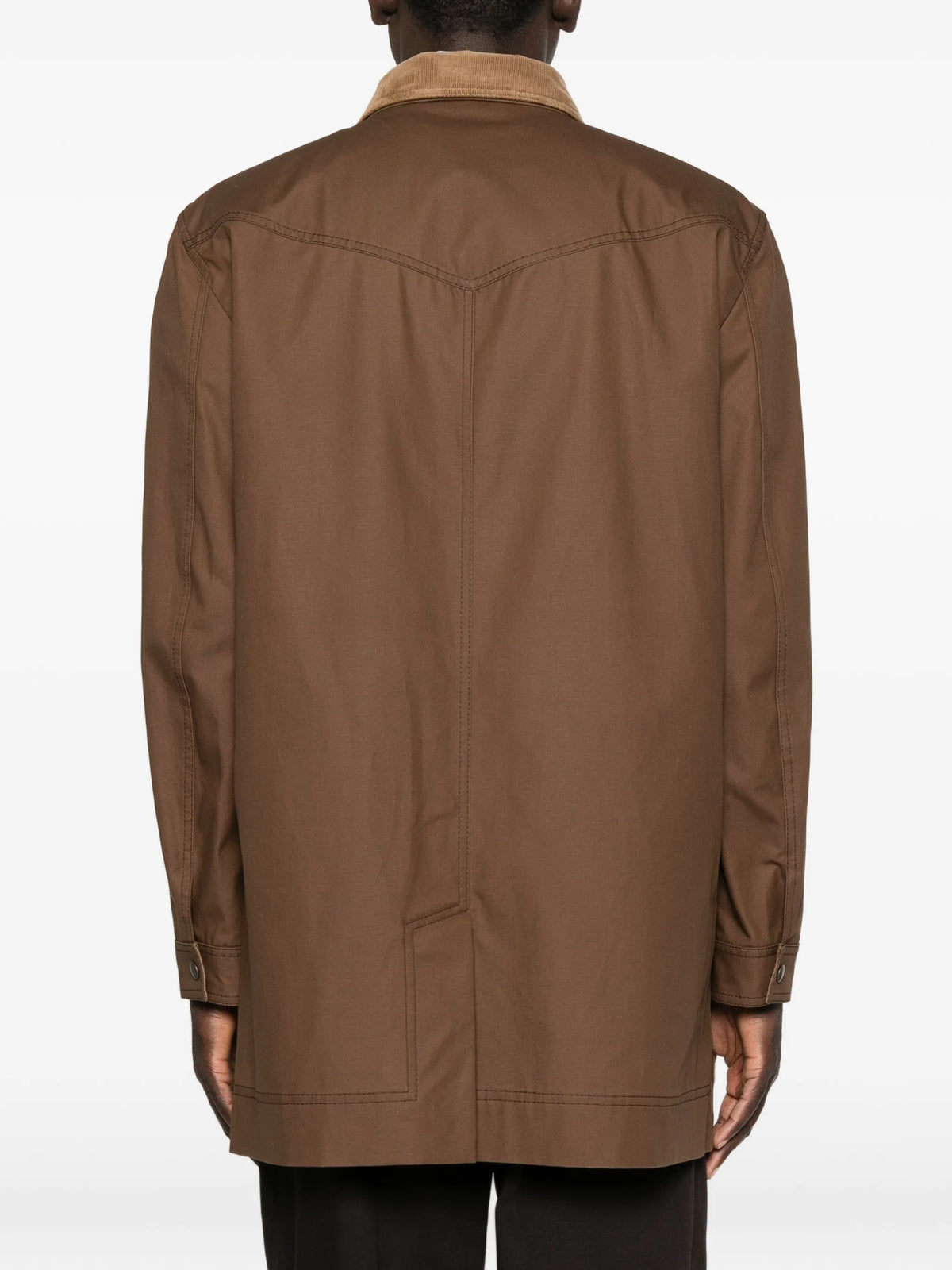 waxed cotton coat with VLogo patch