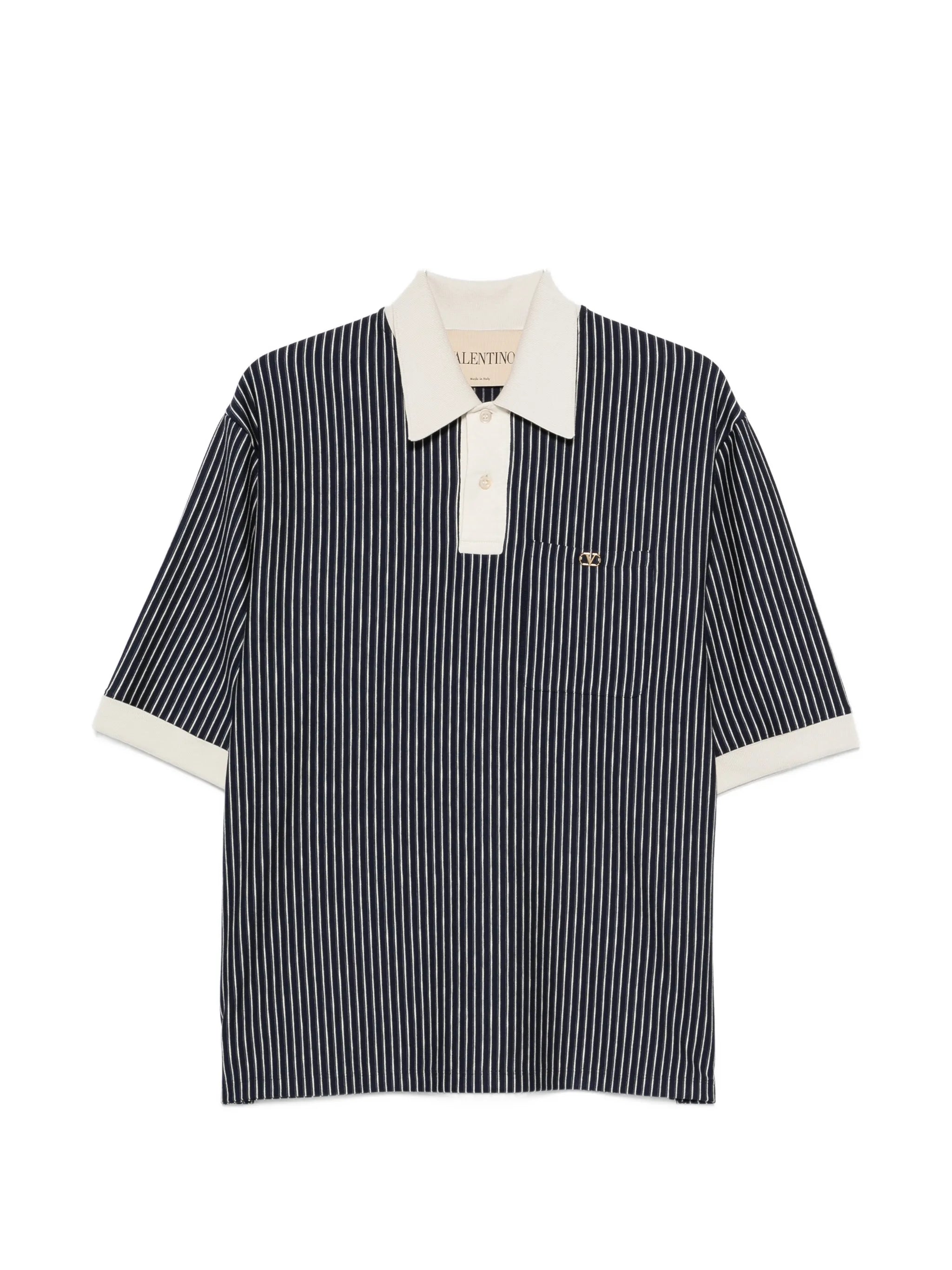 VLogo Signature striped-pattern polo shirt