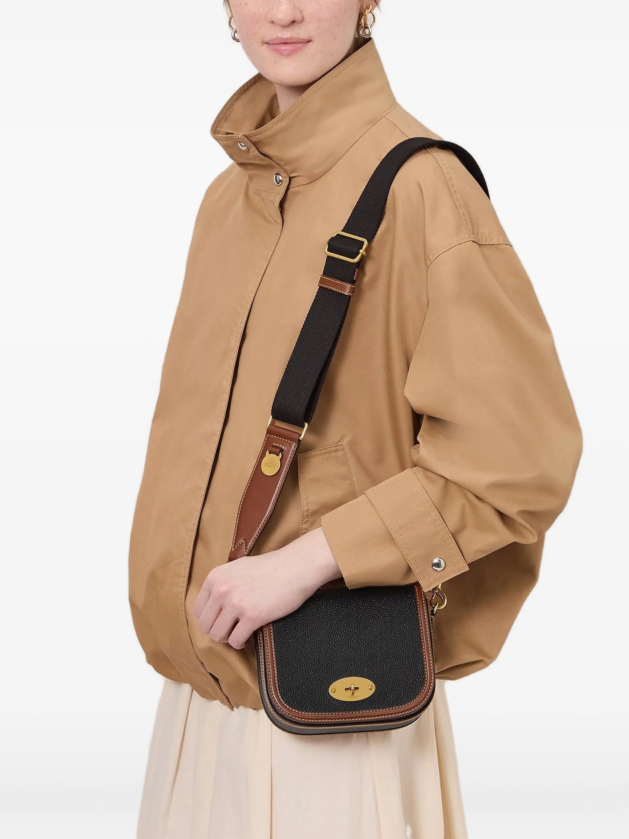 small Darley grained leather satchel bag