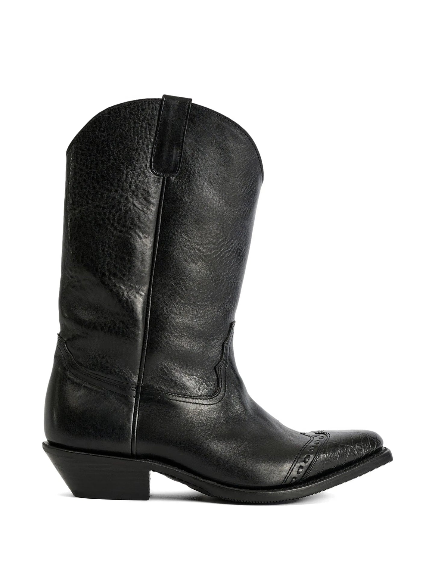 Consultant pointed-toe leather boots