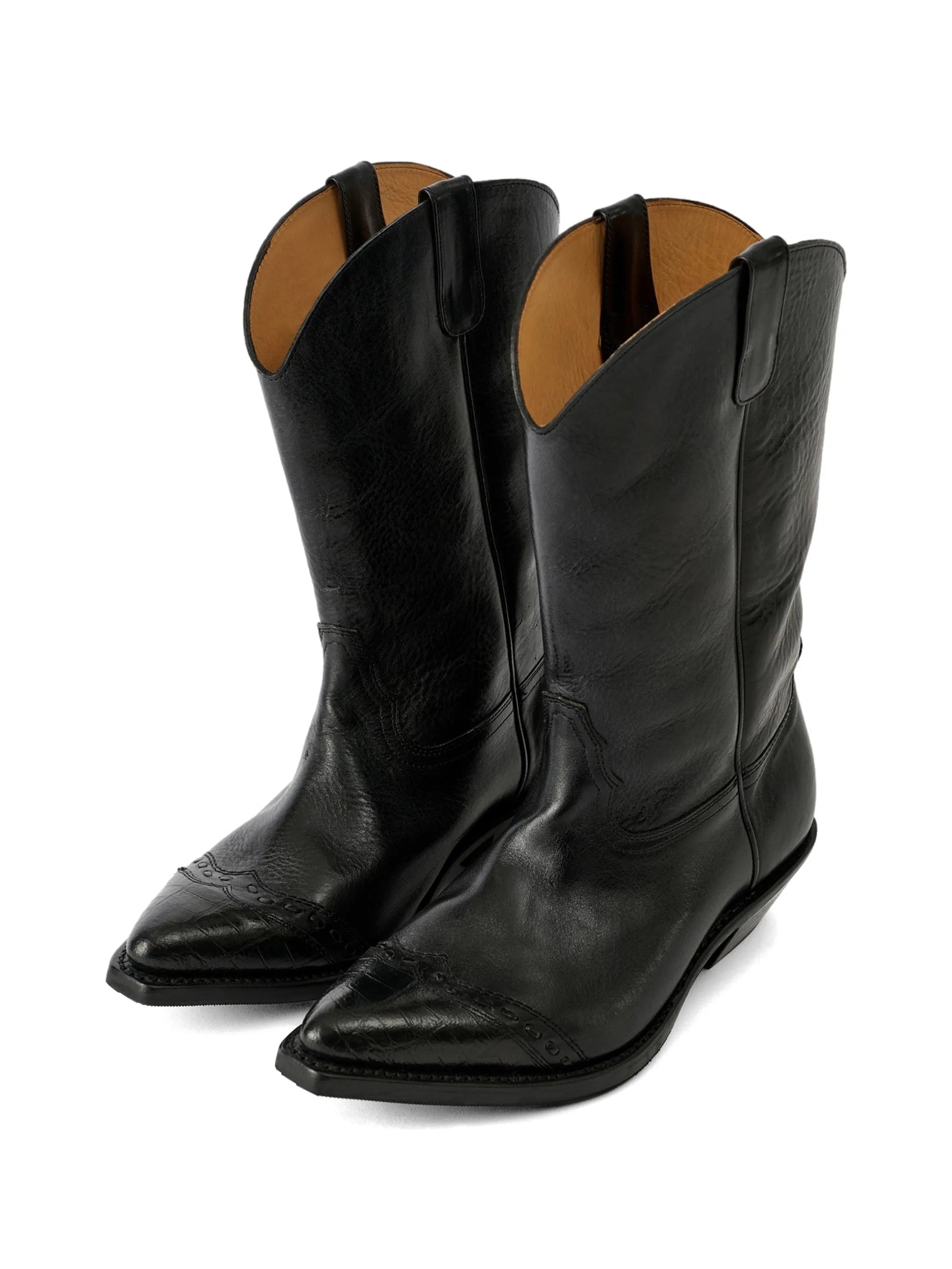 Consultant pointed-toe leather boots